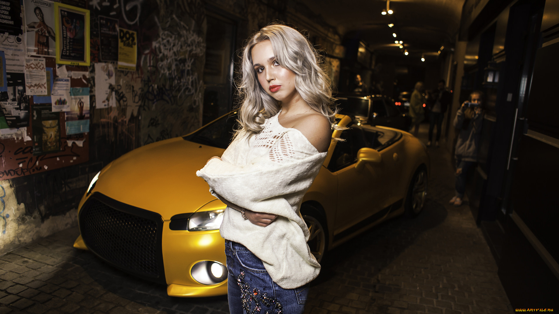 автомобили, -авто, с, девушками, mitsubishi, eclipse