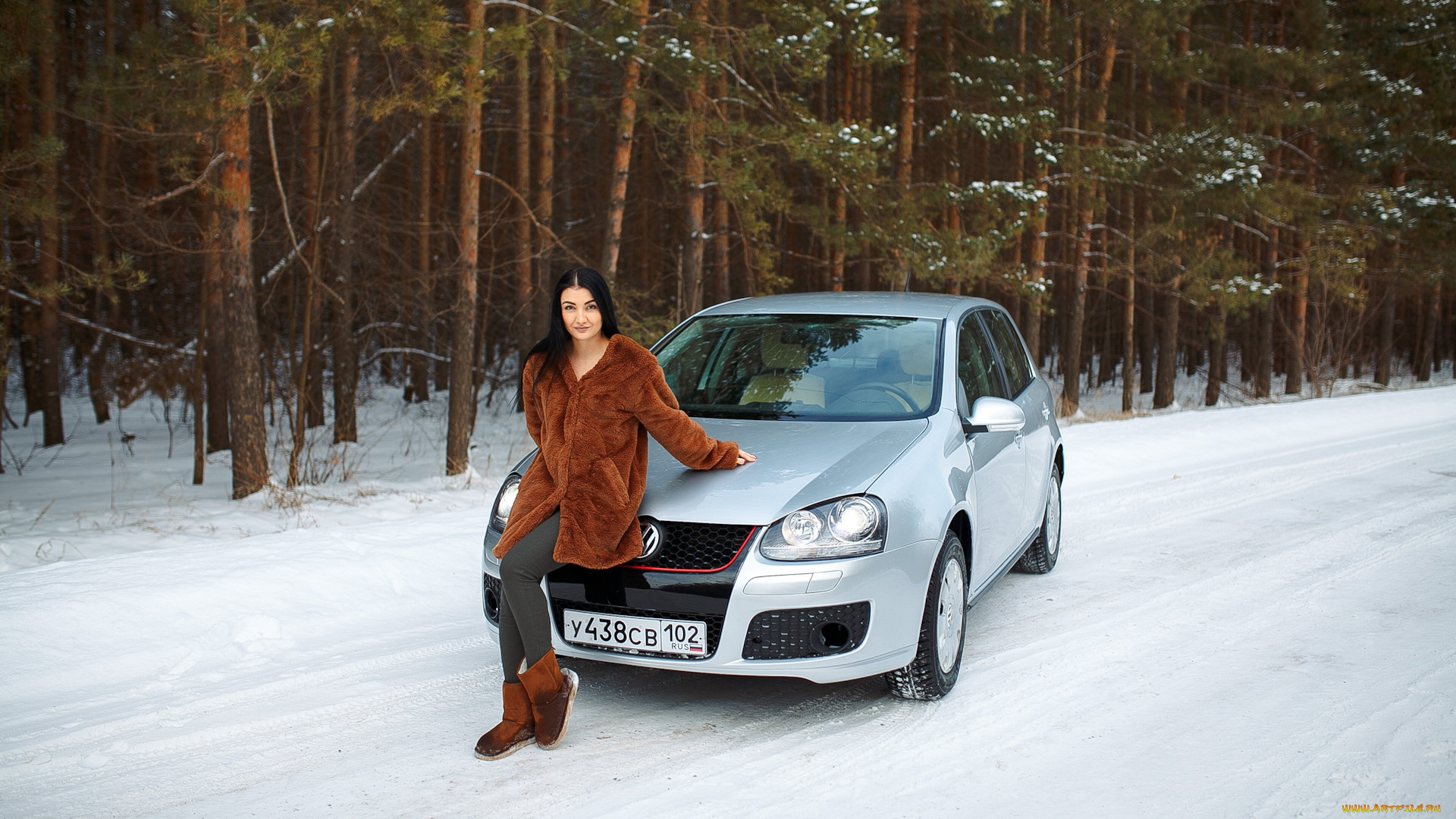 автомобили, -авто, с, девушками, volkswagen, golf