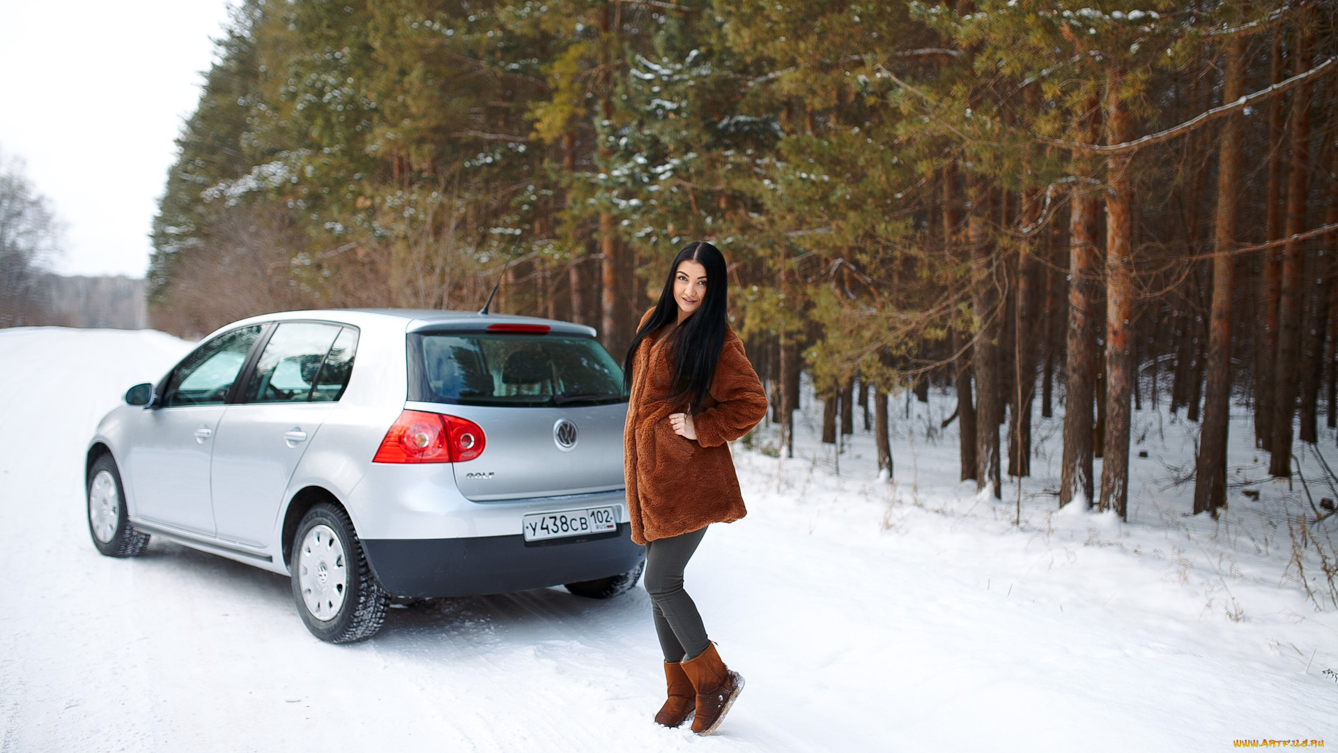 автомобили, -авто, с, девушками, volkswagen, golf