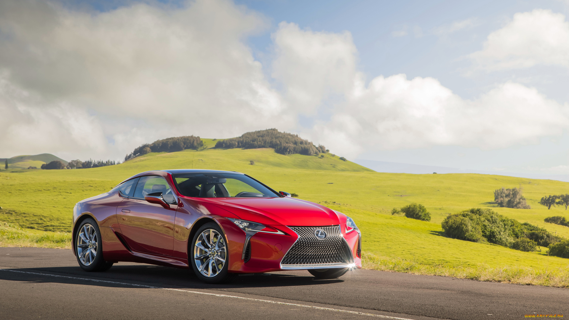 lexus, lc-500, north, america, 2017, автомобили, lexus, lc-500, north, america, 2017, красный