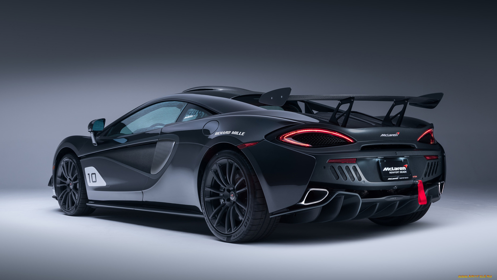 mclaren, 570s, gt4, mso, x, no10, ueno, grey, black, accents, 2018, автомобили, mclaren, 570s, gt4, mso, x, no10, ueno, grey, black, accents, 2018