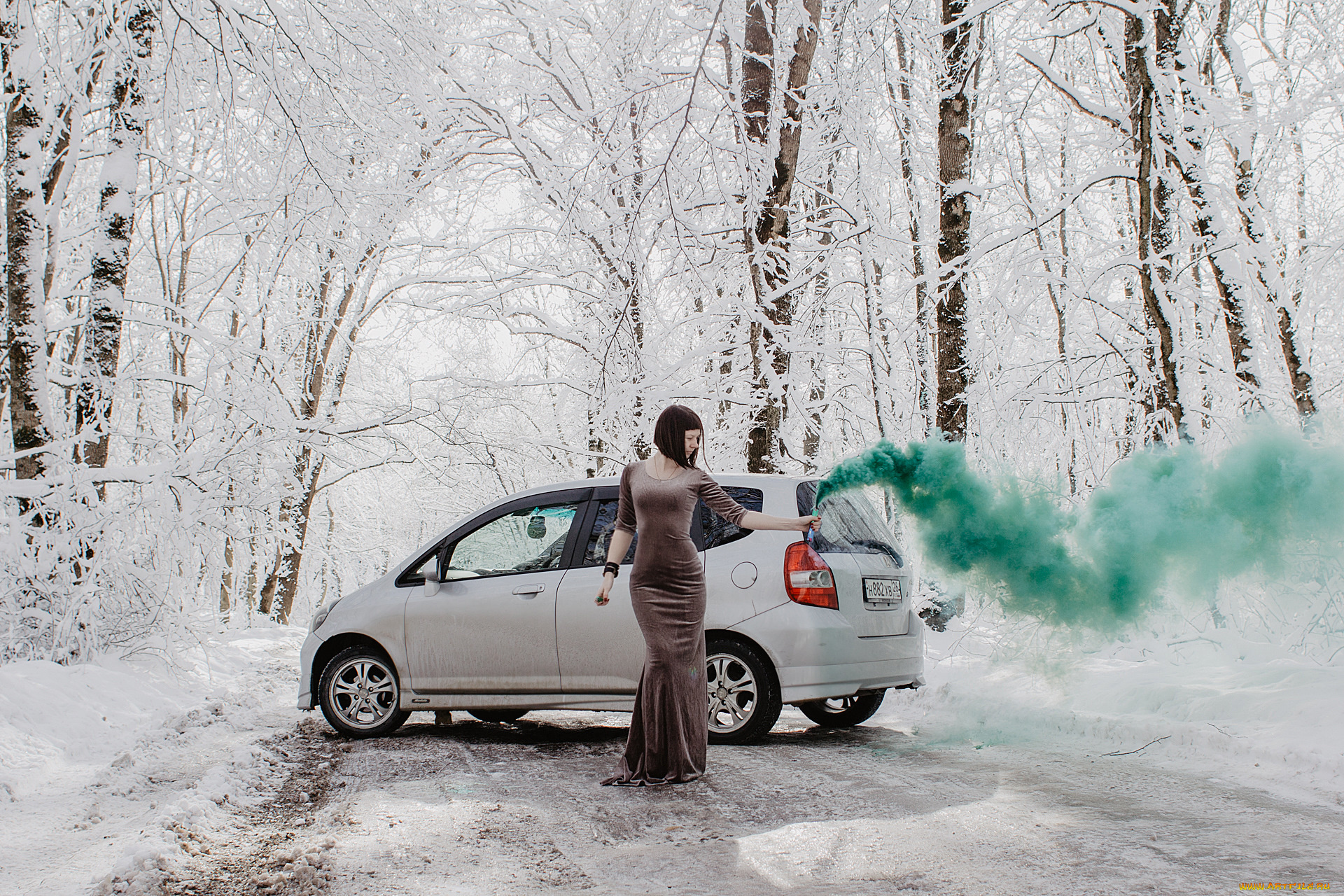 автомобили, -авто, с, девушками, honda, fit