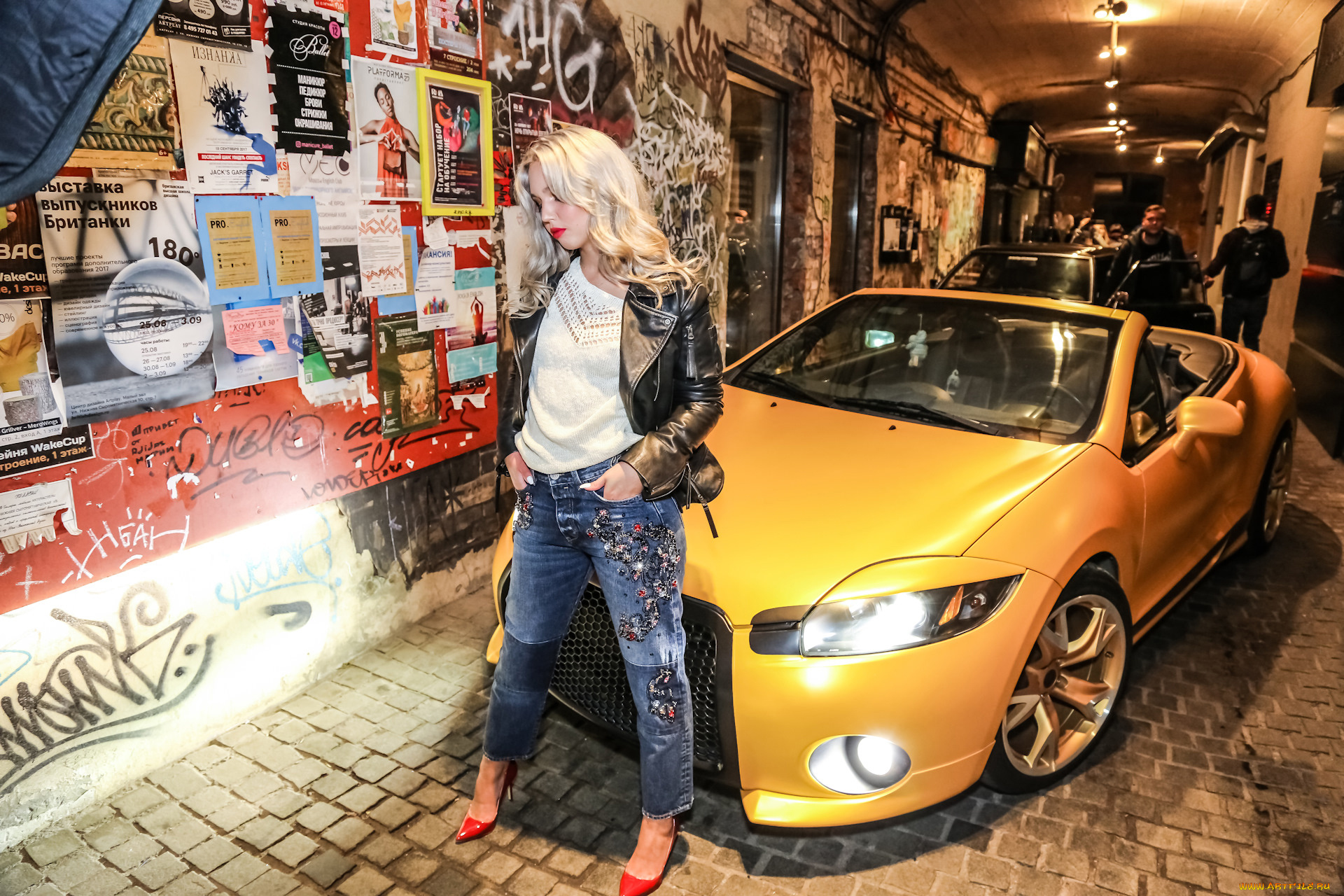 автомобили, -авто, с, девушками, mitsubishi, eclipse