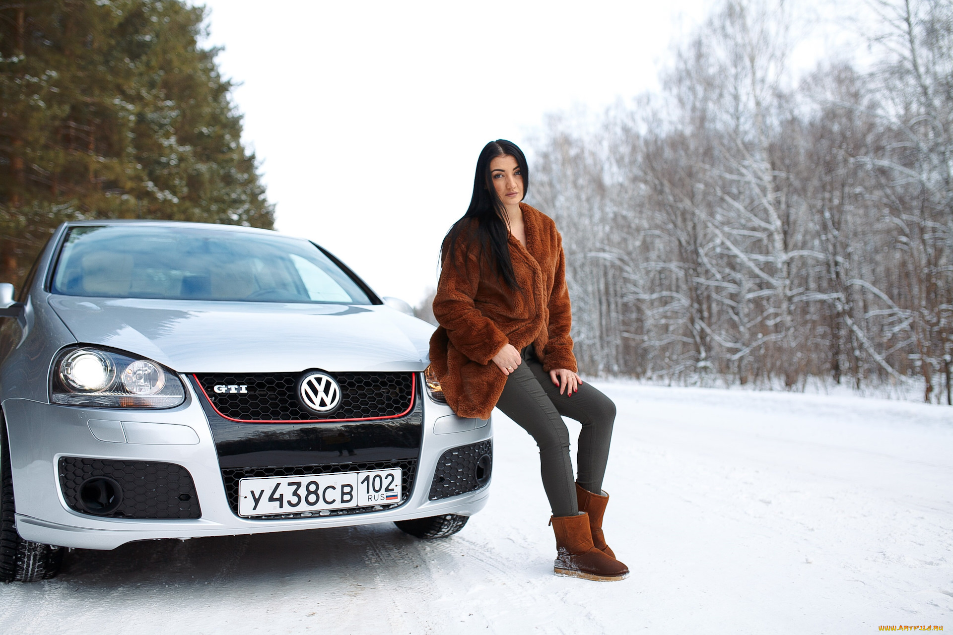 автомобили, -авто, с, девушками, volkswagen, golf