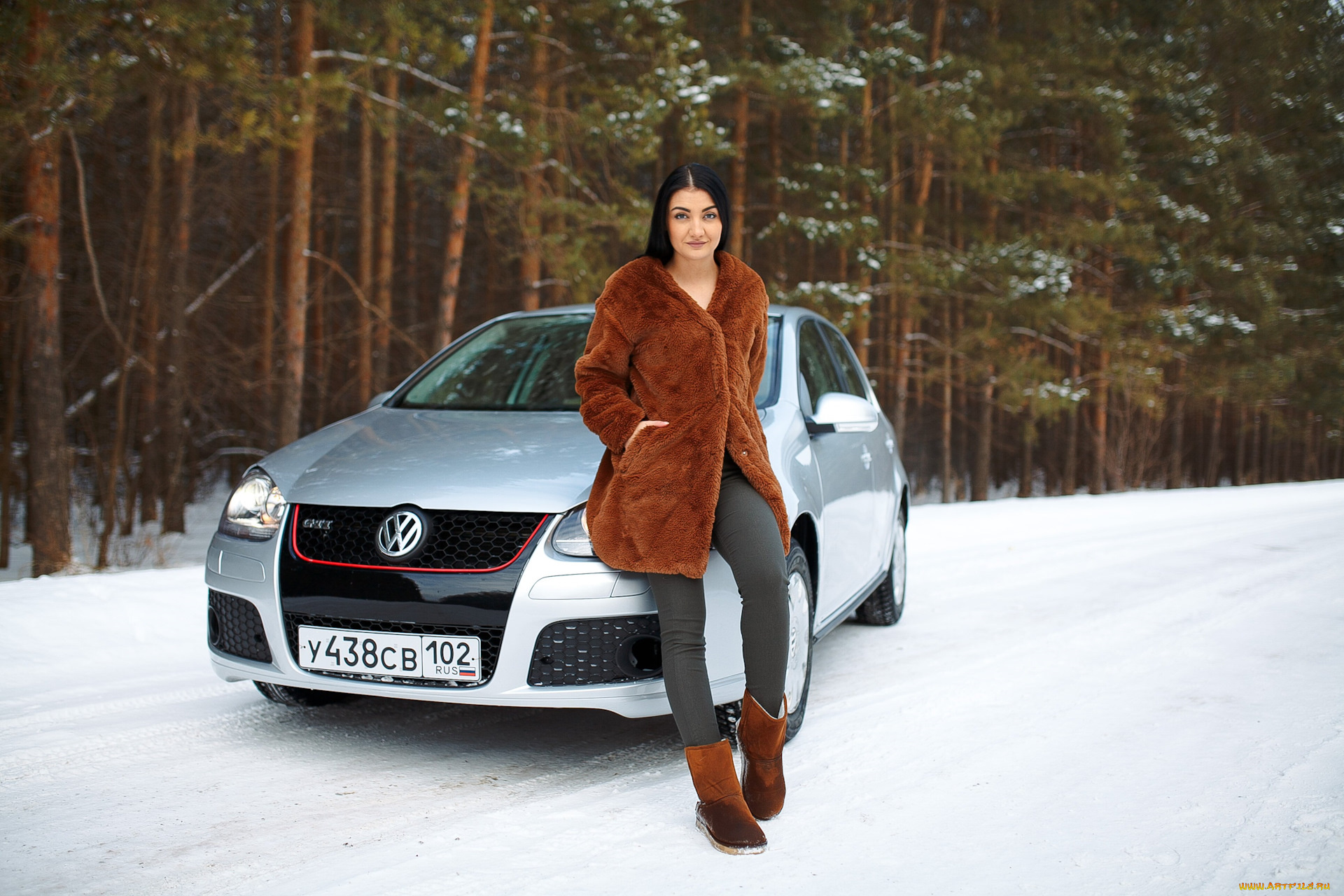 автомобили, -авто, с, девушками, volkswagen, golf