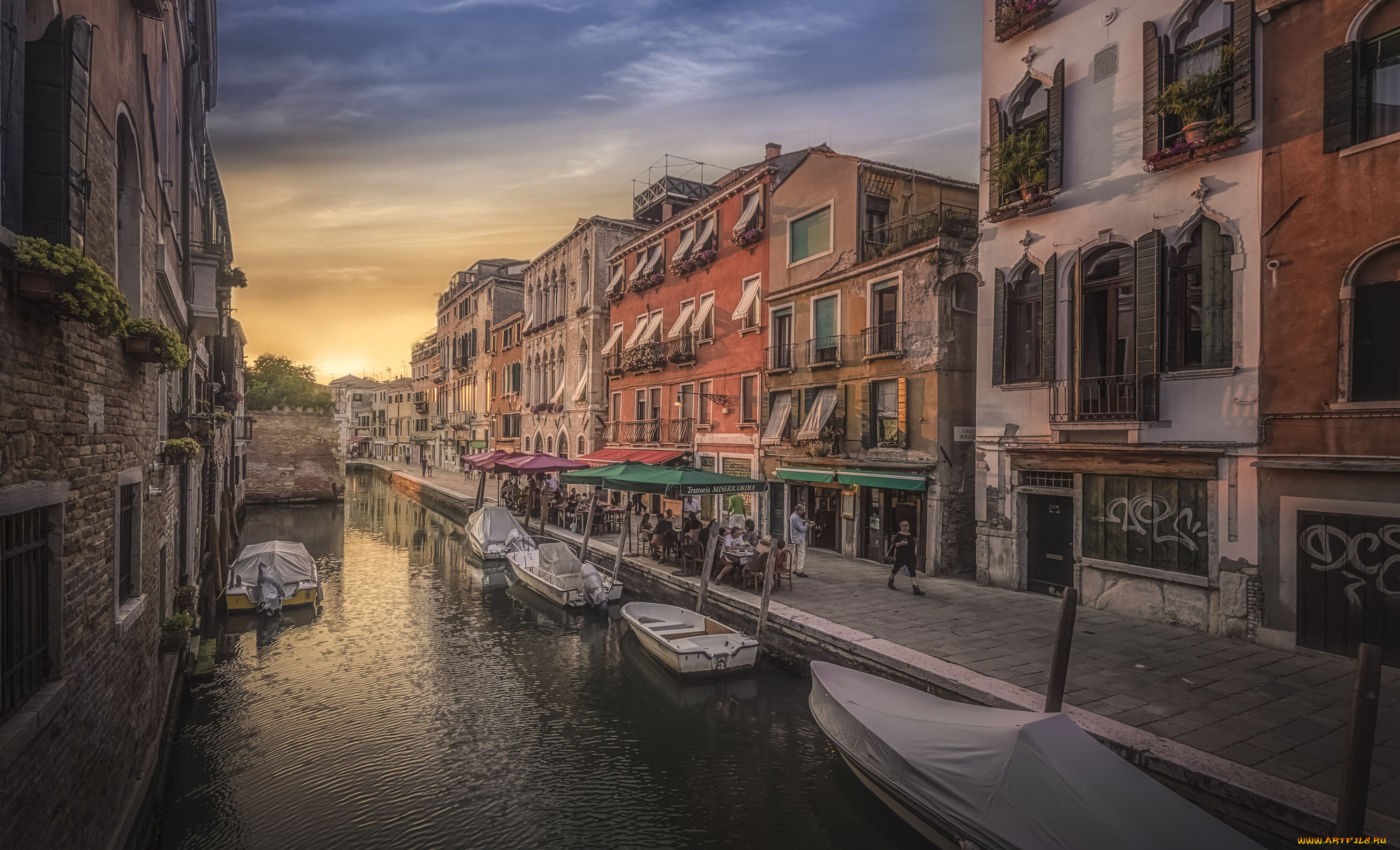 canal, rio, della, misericordia, in, venice, города, венеция, , италия, простор