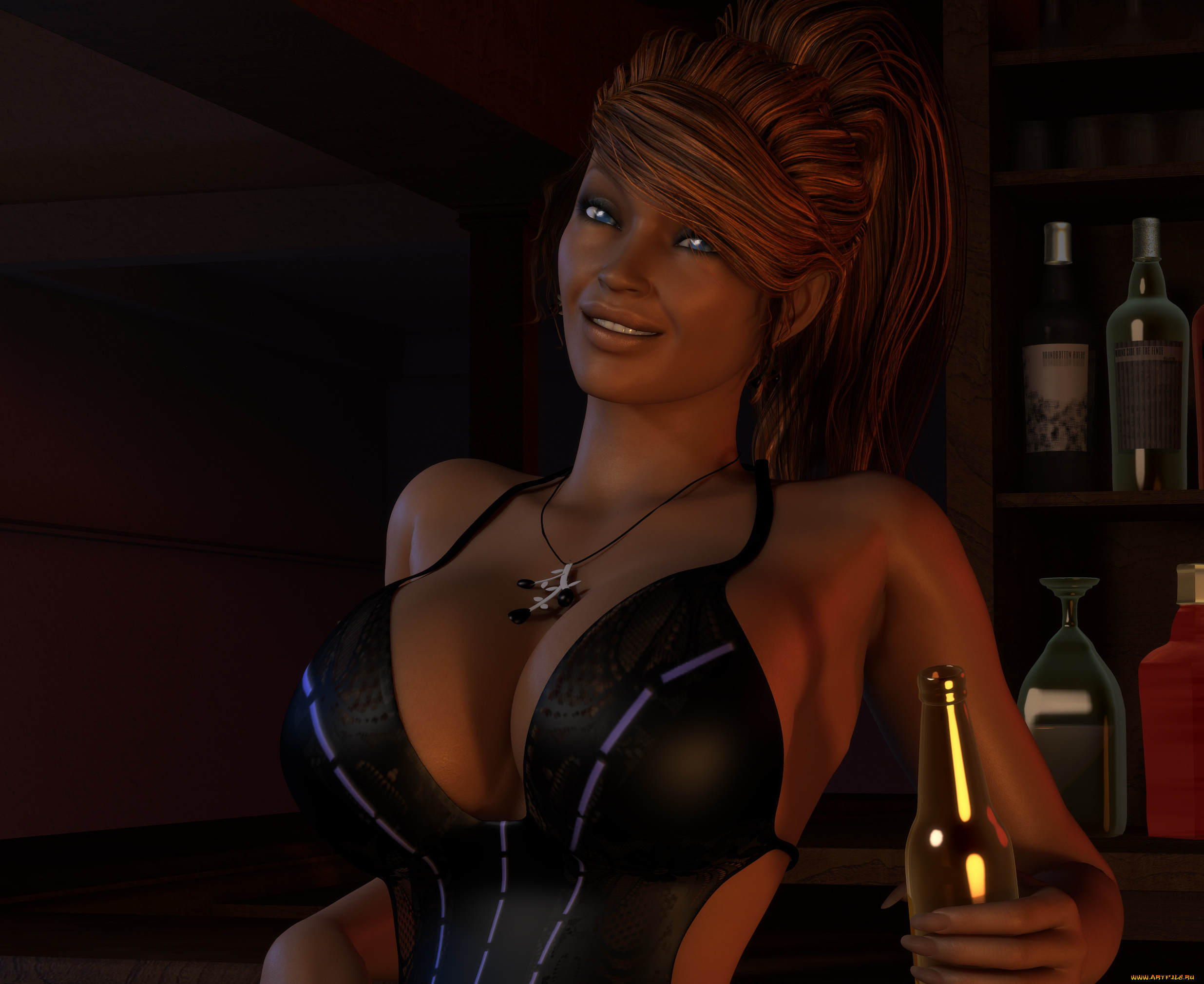 3д, графика, люди, , people, девушка, взгляд, фон