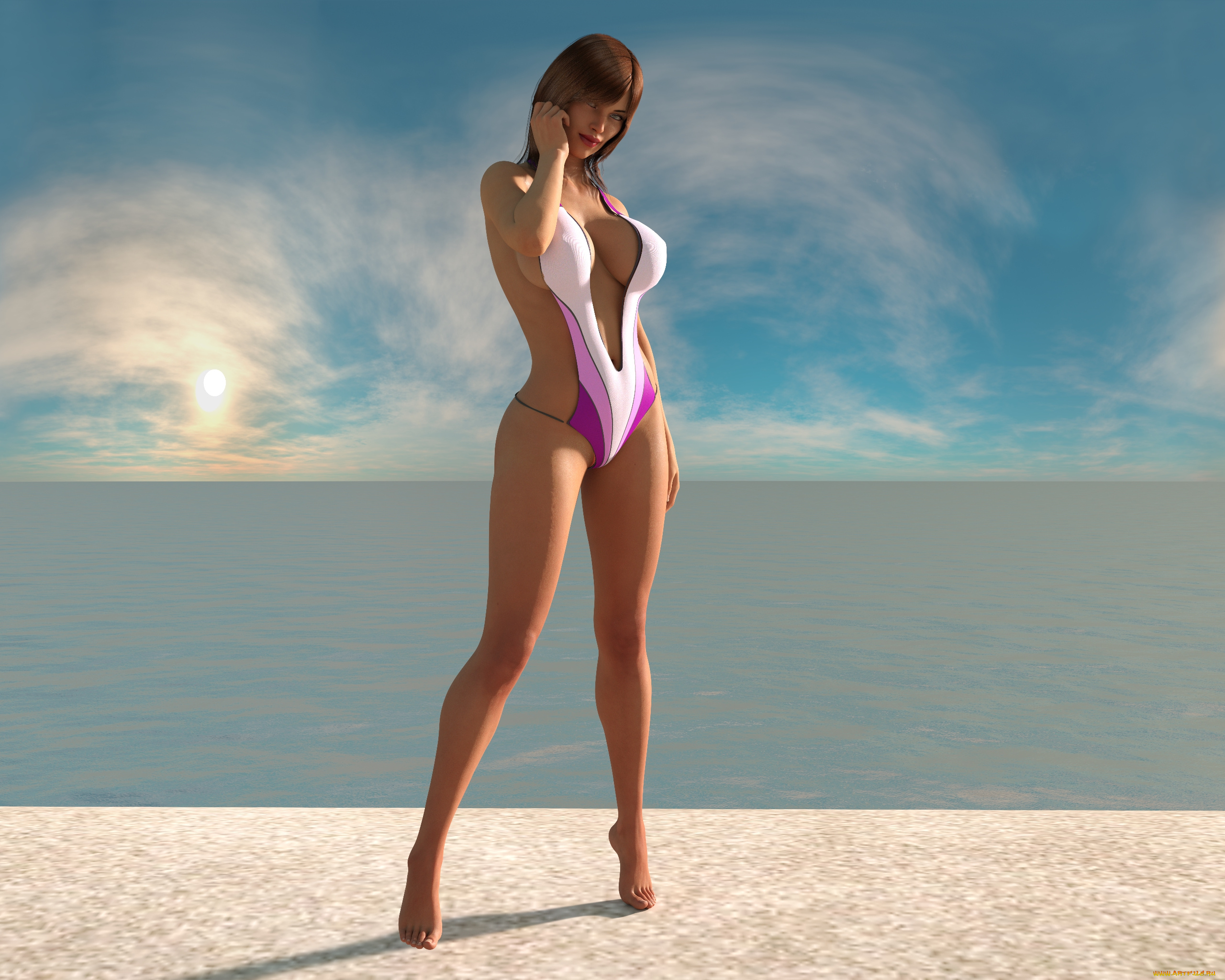 3д, графика, люди, , people, взгляд, фон, девушка