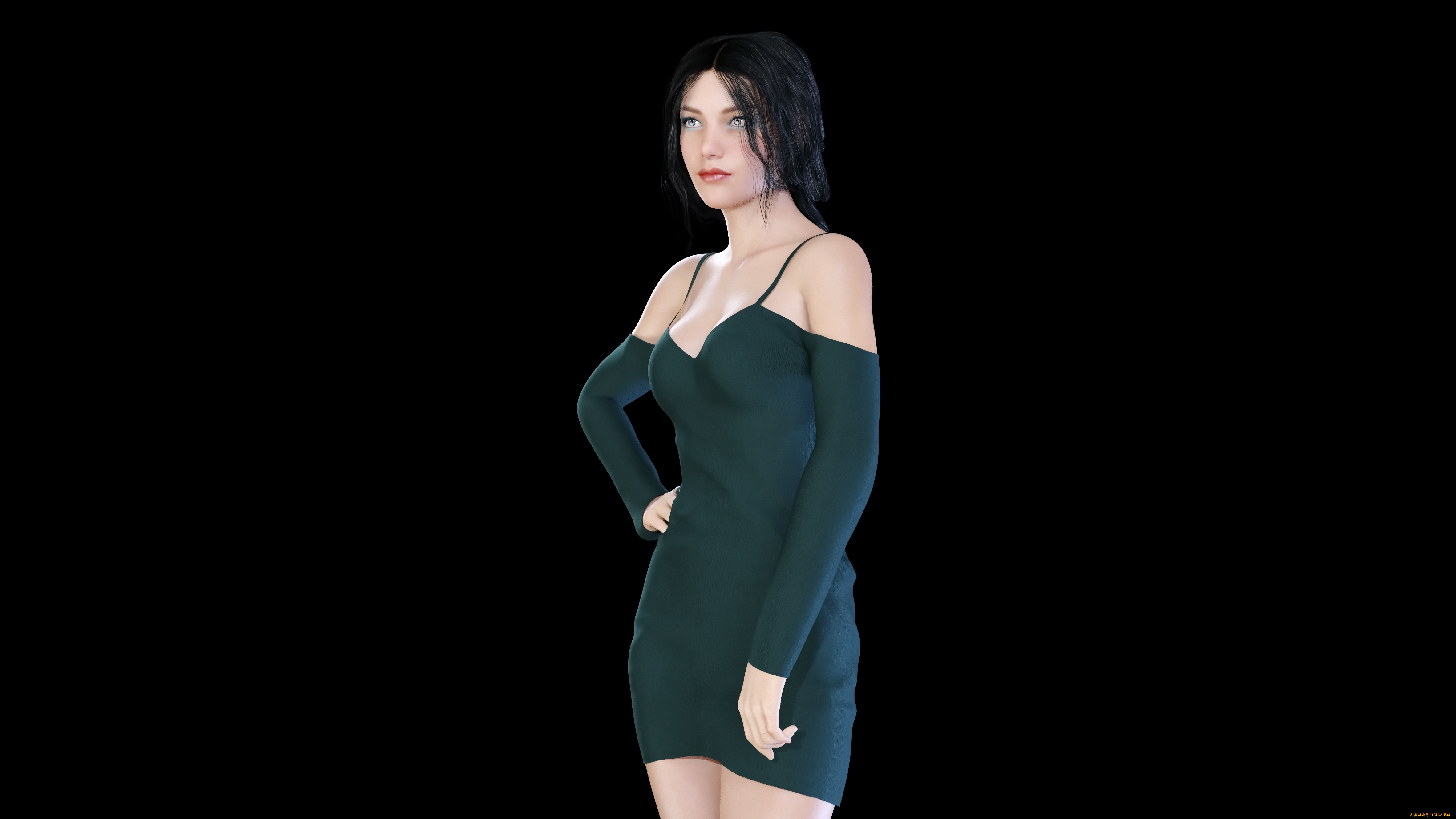 3д, графика, люди, , people, фон, взгляд, девушка