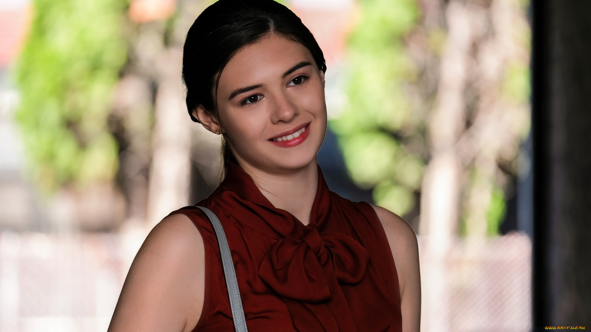 девушки, -unsort, , брюнетки, темноволосые, nicole, maines, брюнетка, блузка, актриса, улыбка