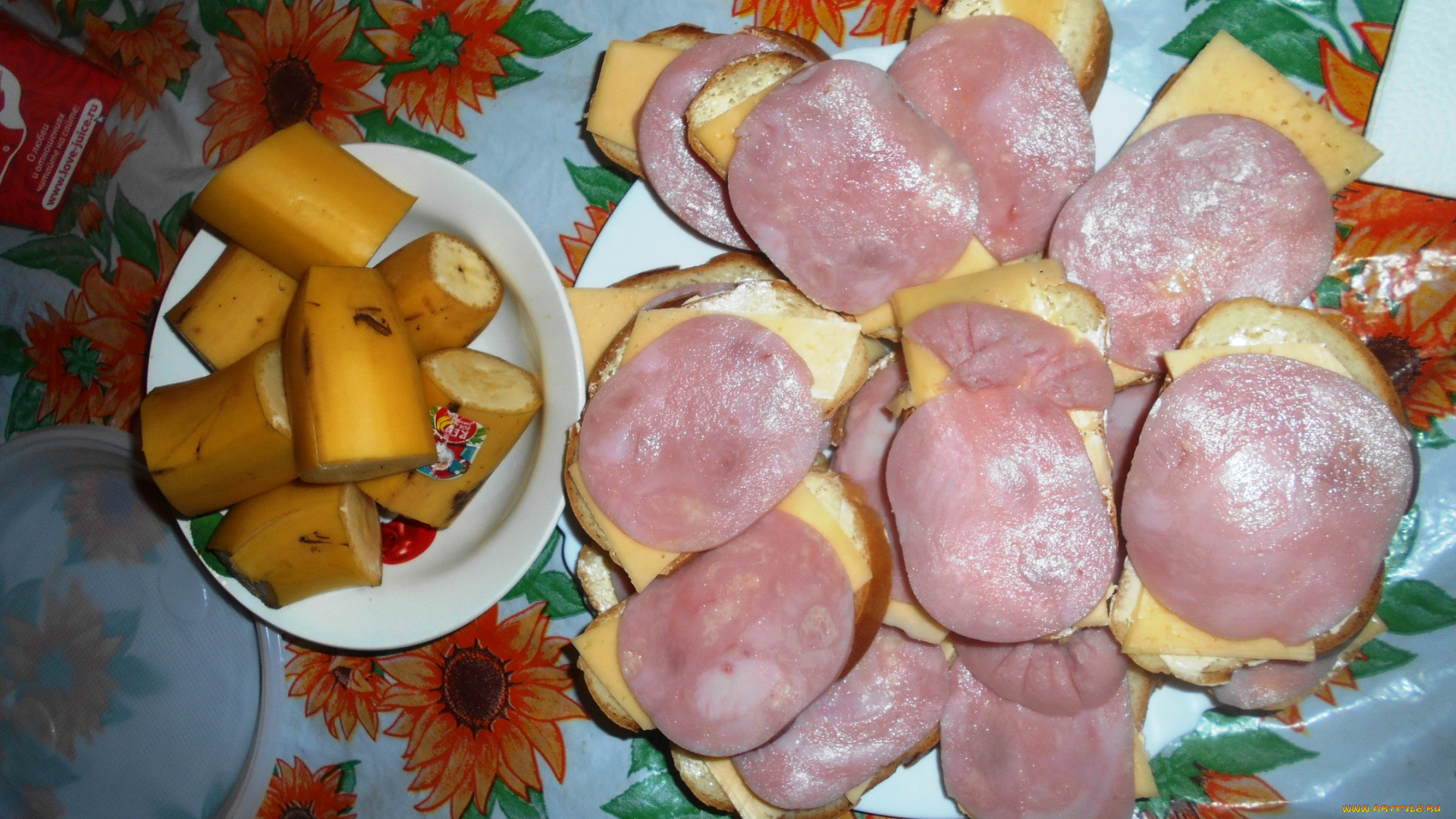 еда, бутерброды, , гамбургеры, , канапе, хлеб, сыр, колбаса, бананы