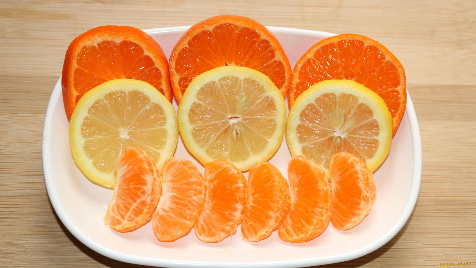 еда, цитрусы, апельсин, лимон, мандарин