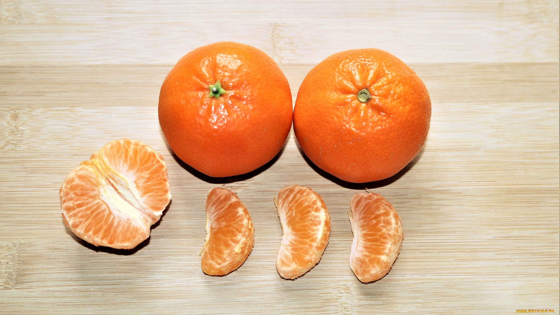 еда, цитрусы, мандарины