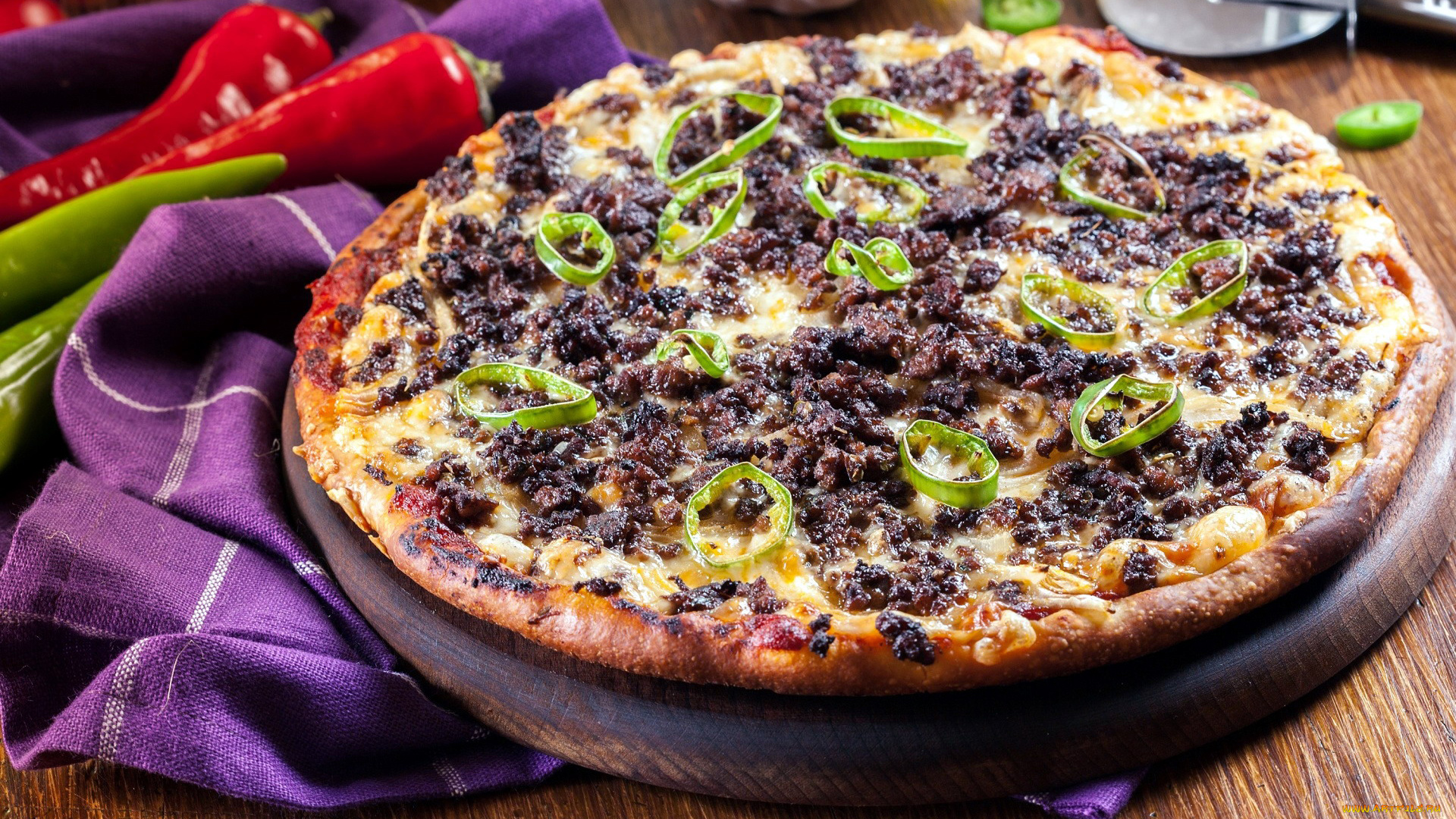 еда, пицца, перец