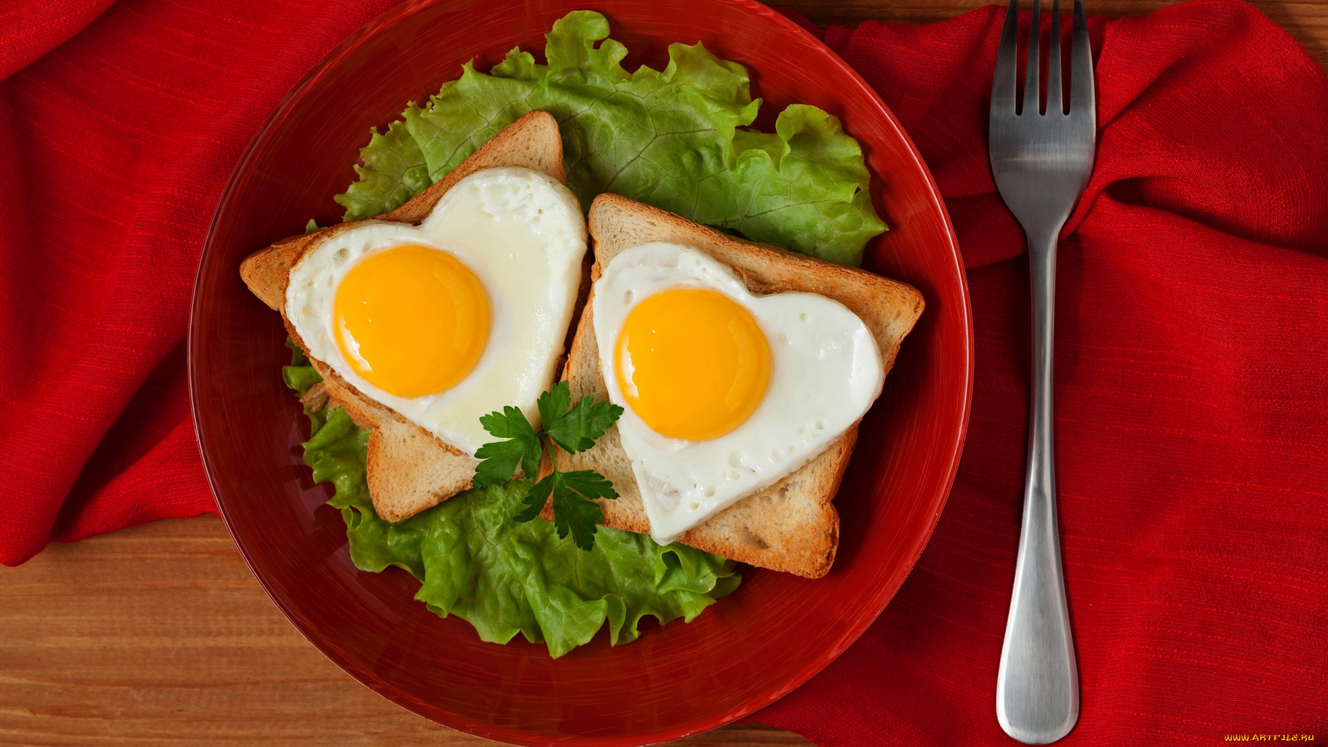 еда, Яичные, блюда, глазунья, тосты