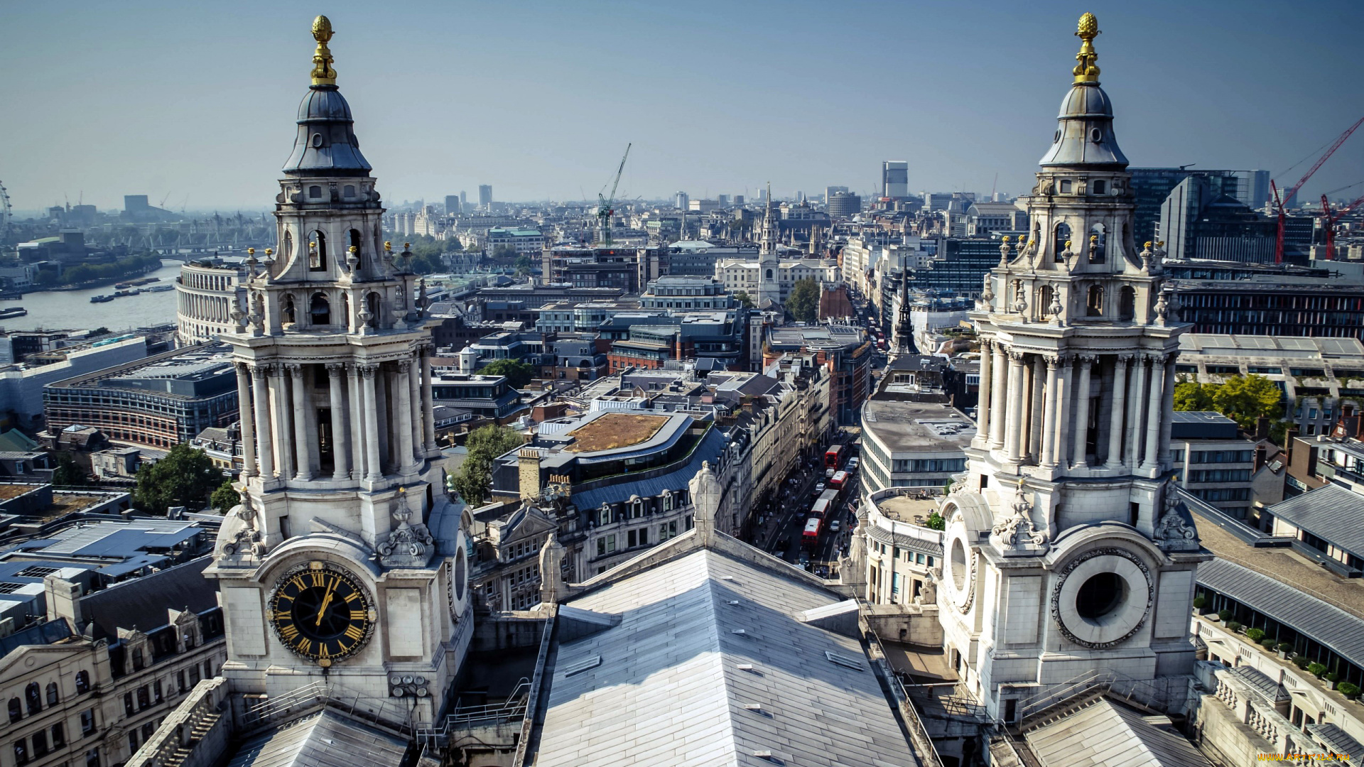 города, лондон, , великобритания, панорама