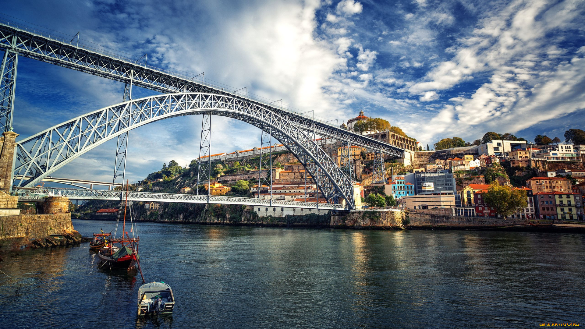 города, порту, , португалия, мост