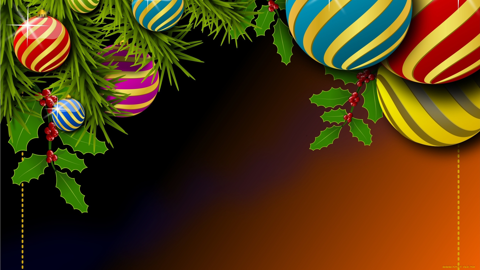 праздничные, векторная, графика, , новый, год, шары, фон