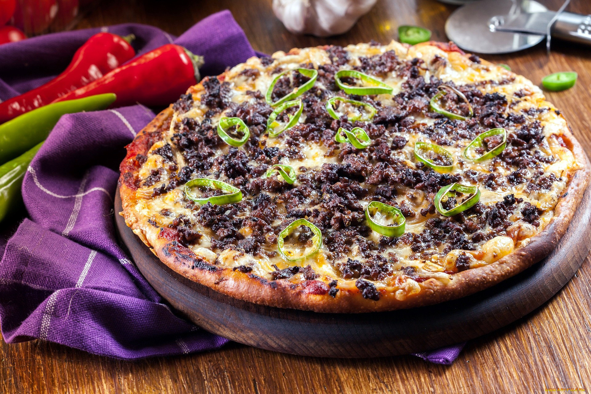 еда, пицца, перец