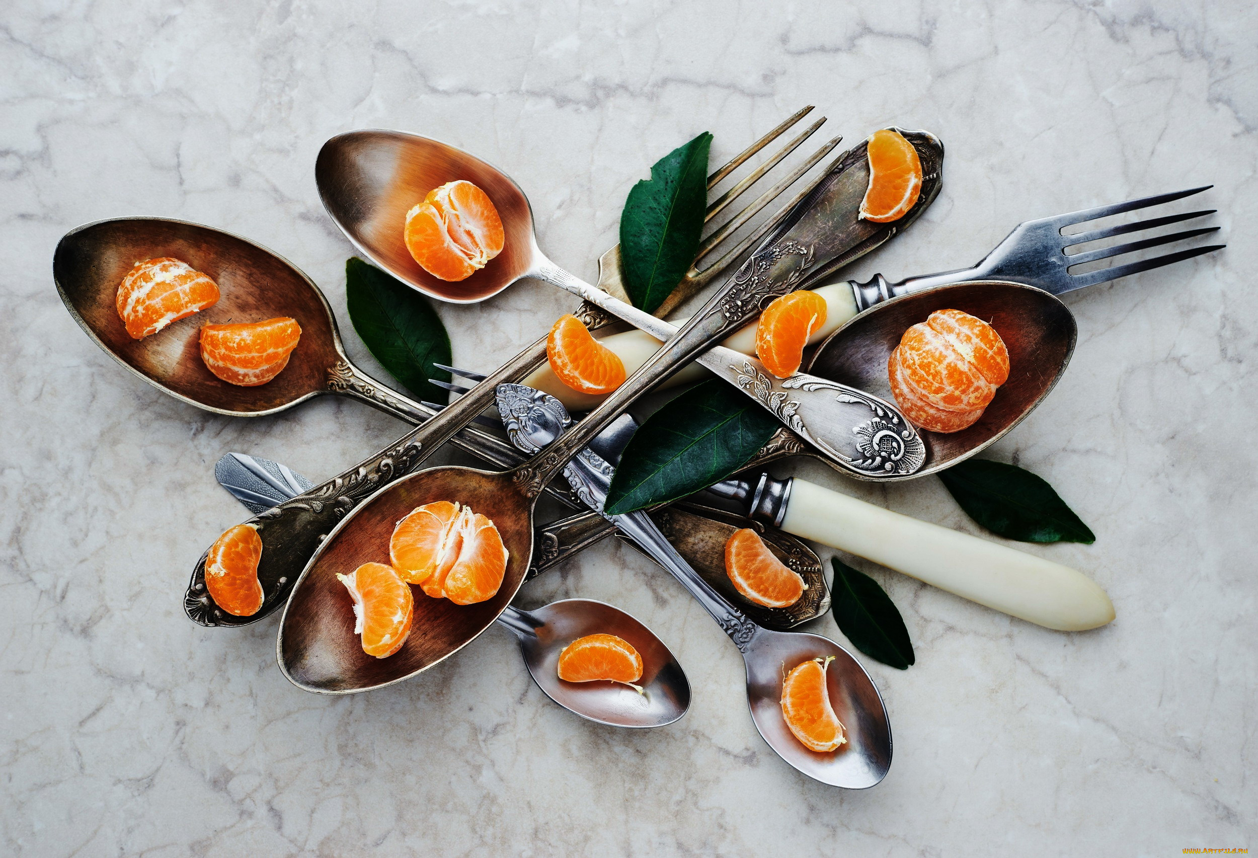 еда, цитрусы, мандарин