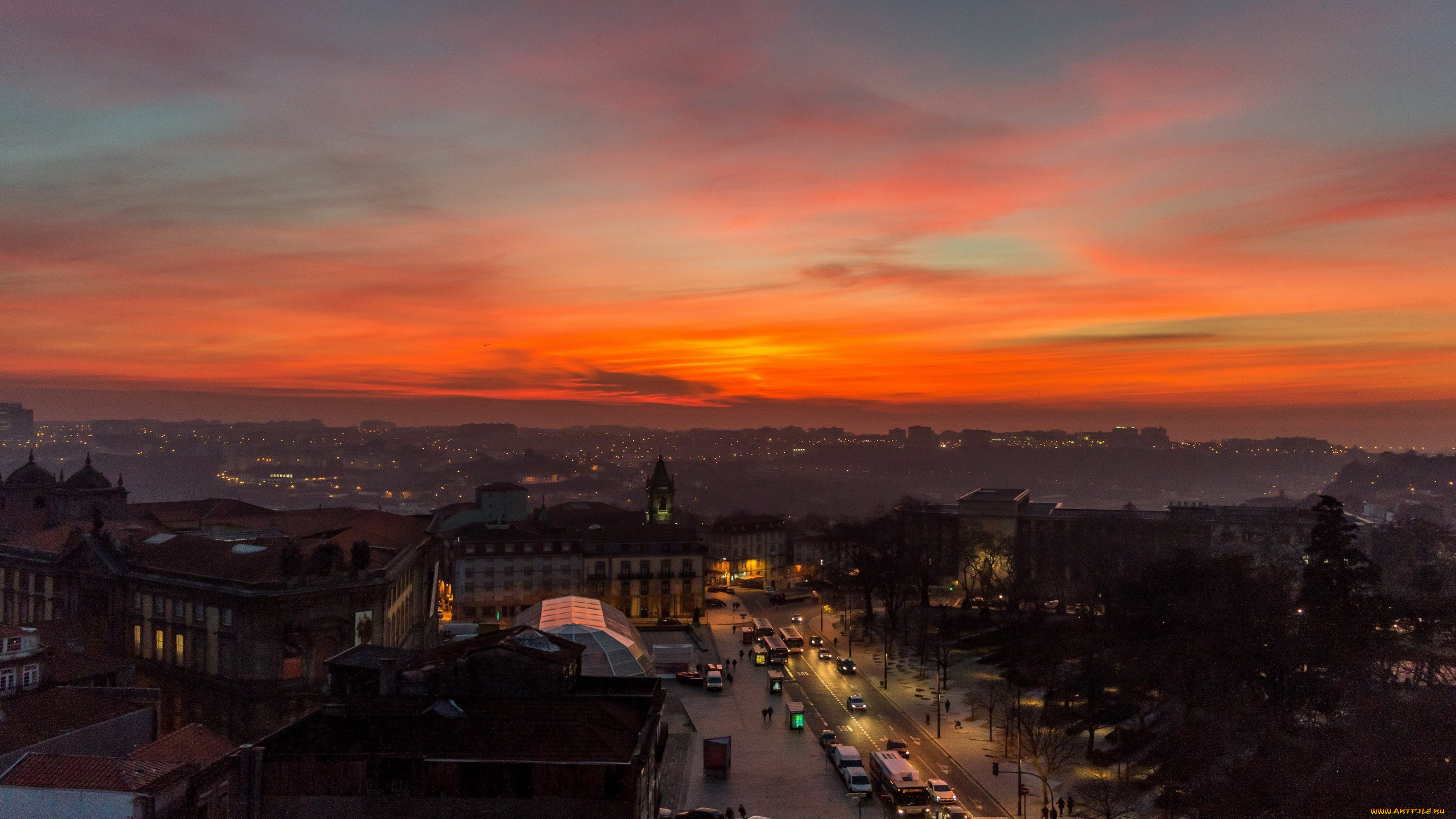 города, порту, , португалия, панорама