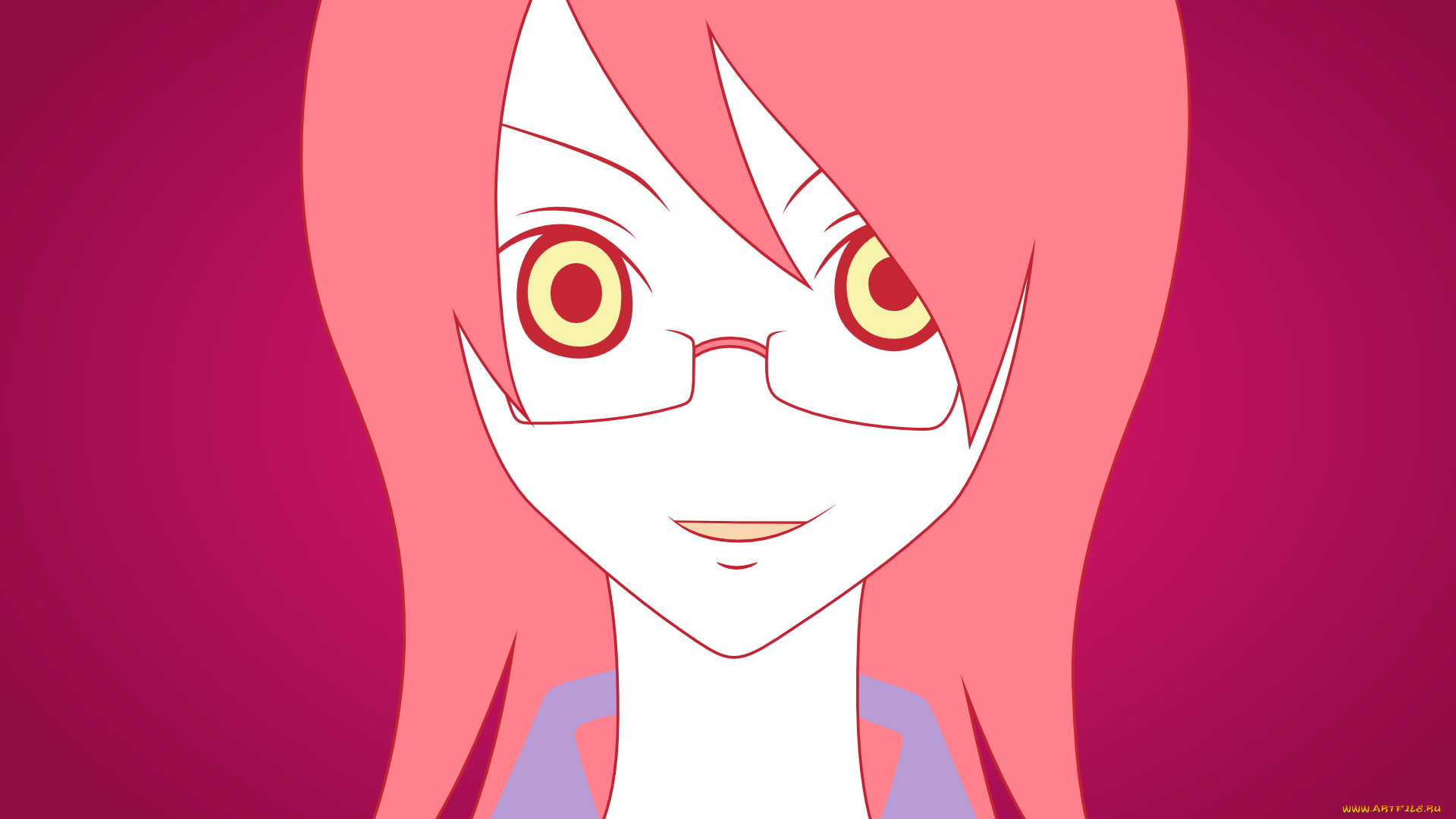 аниме, sayonara, zetsubo, sensei, девочка, лицо, очки