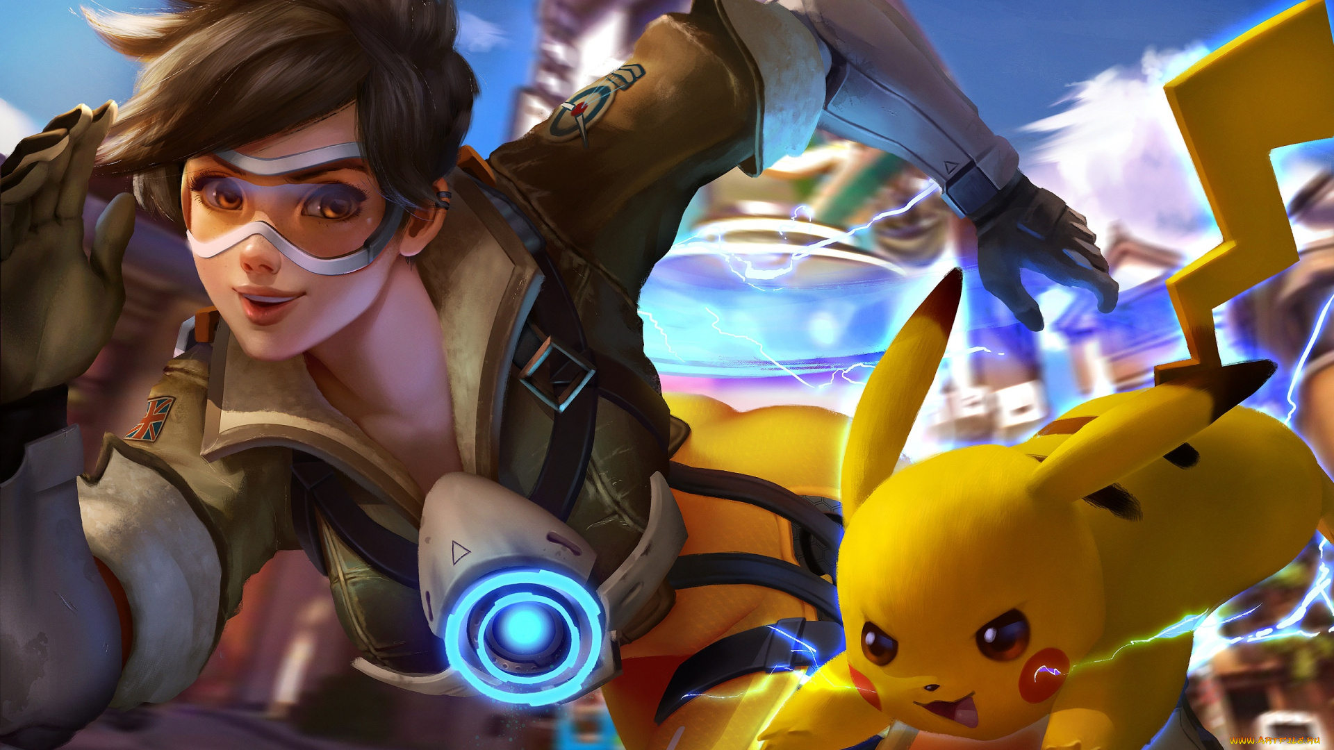 видео, игры, overwatch, pikachu