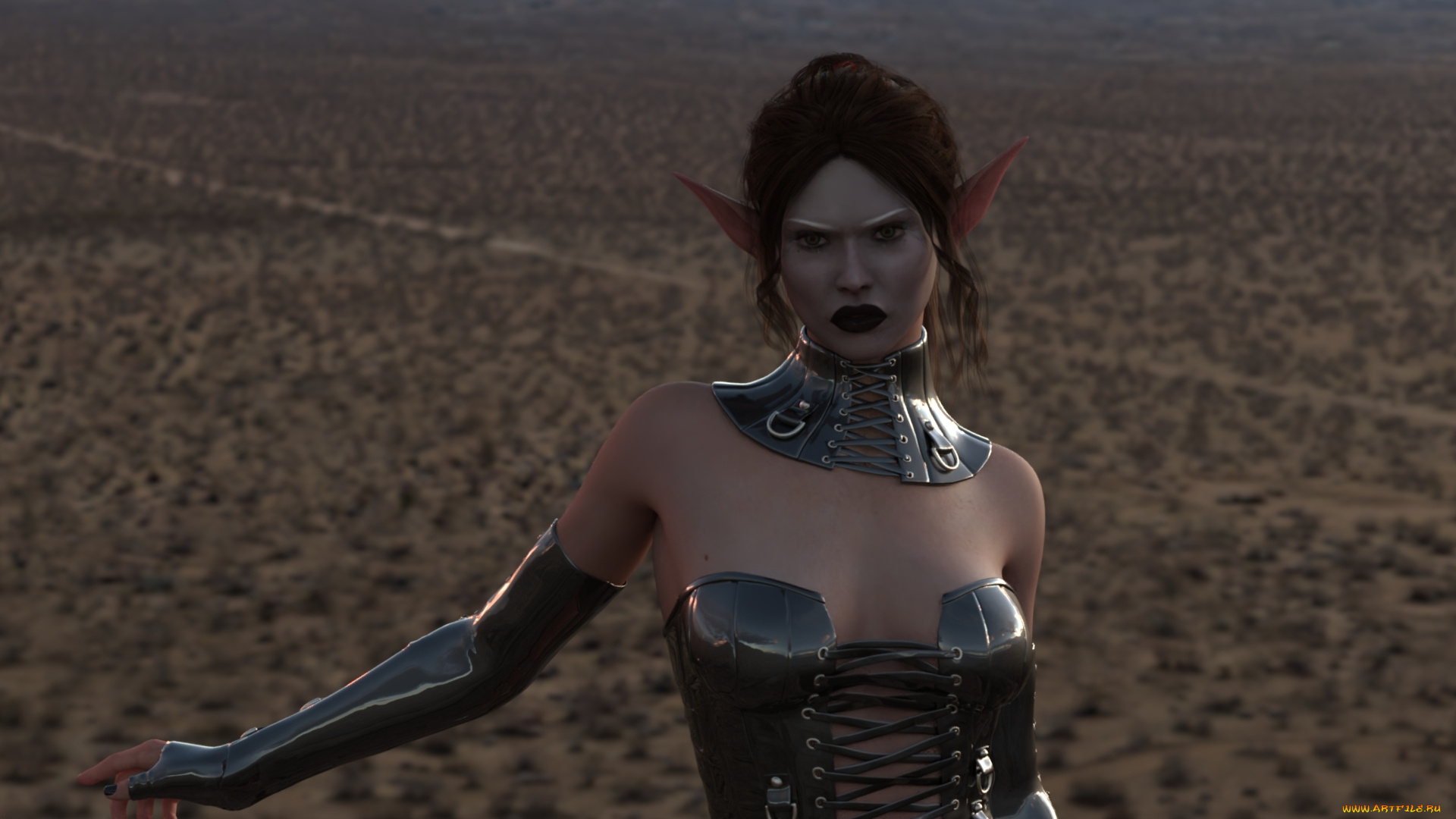 3д, графика, эльфы, , elves, дроу, перчатки, пустыня