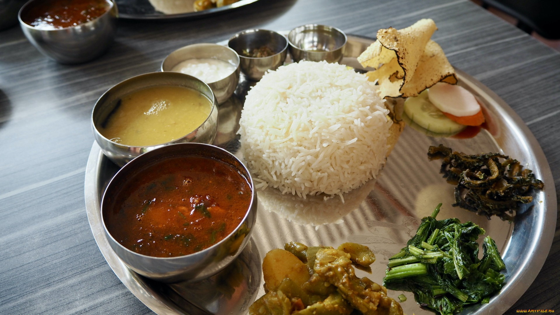 еда, разное, dal, bhat