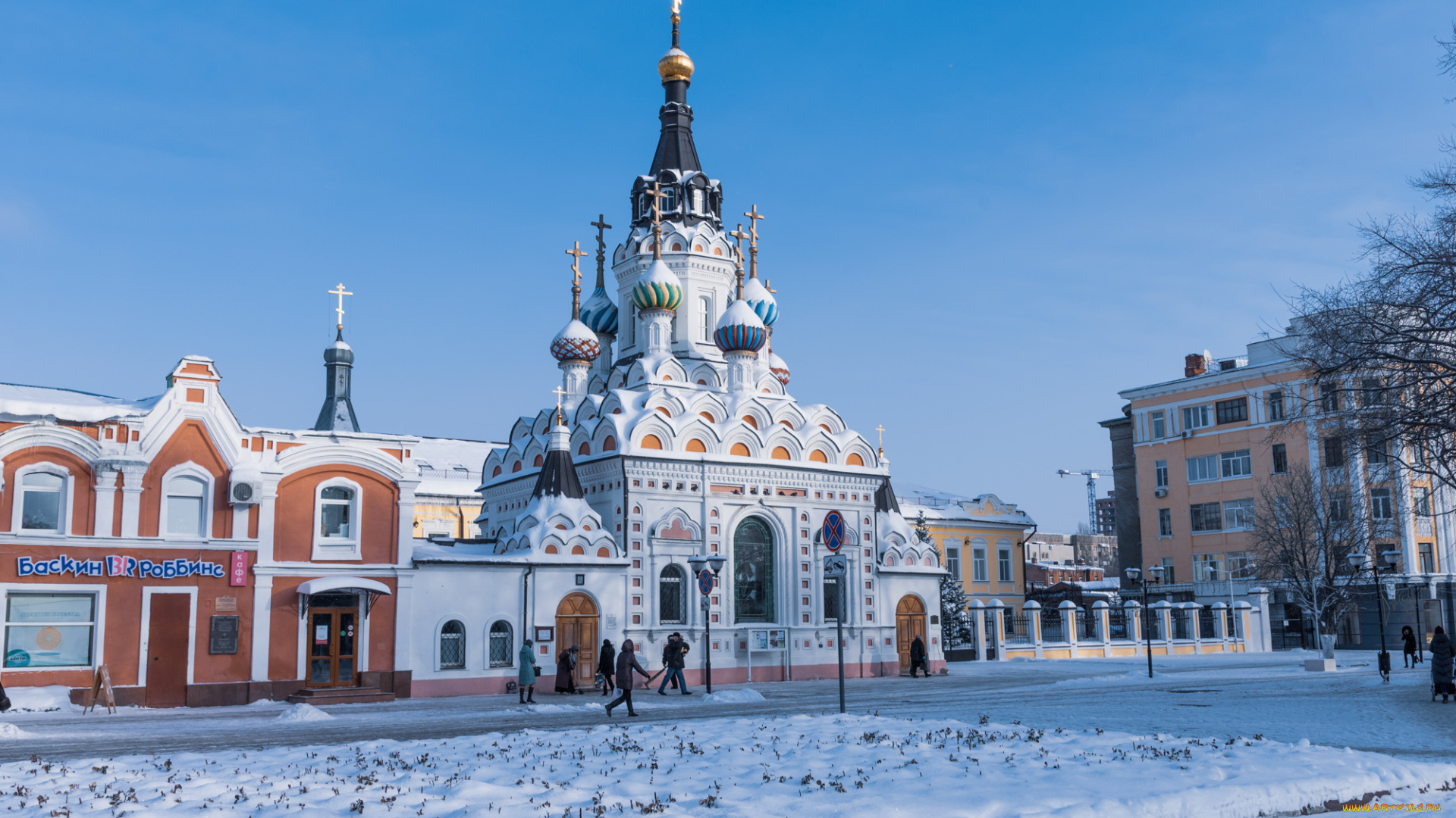 города, -, православные, церкви, , монастыри, зима, саратов, церковь, улица