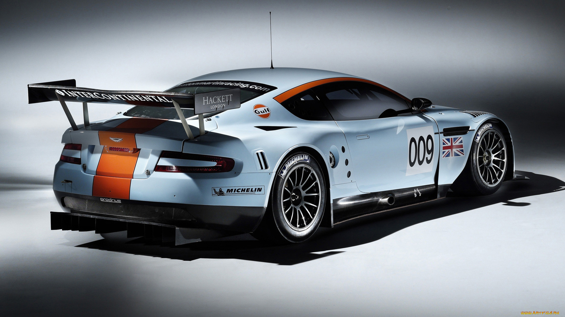 aston, martin, dbr9, автомобили, aston, martin, голубой, полоса