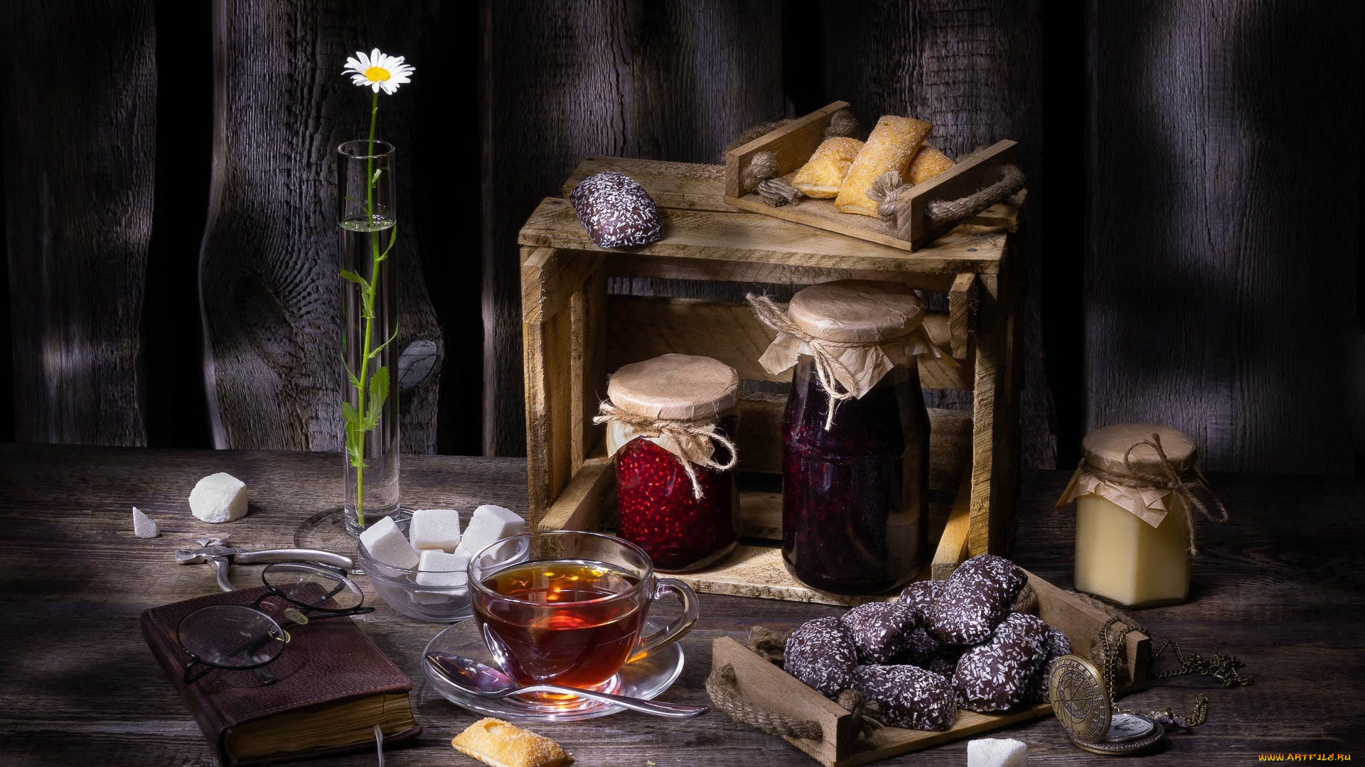 еда, напитки, , чай, варенье, мед, сахар, чай, пряники