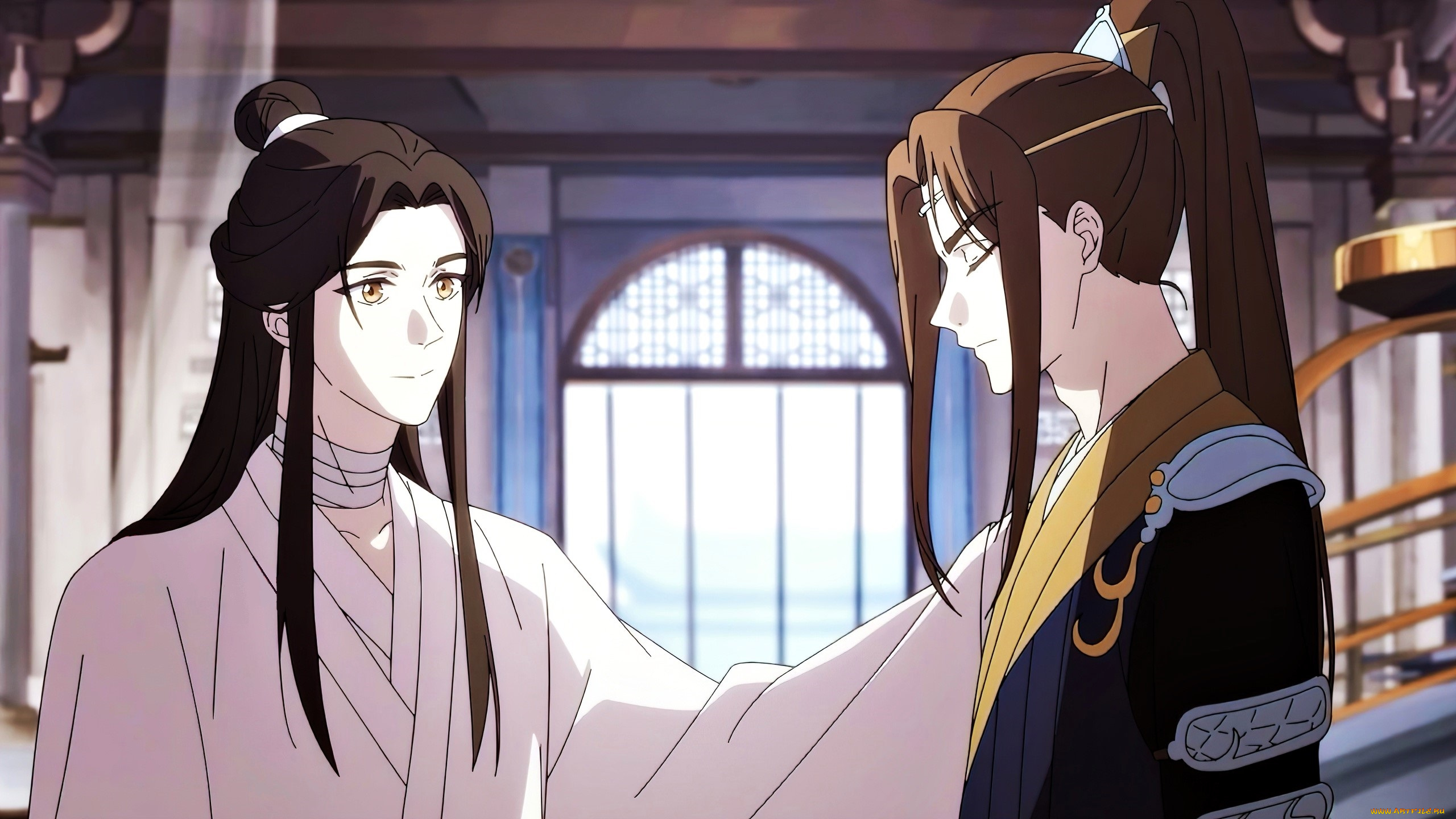 аниме, tian, guan, ci, fu, персонажи, разговор