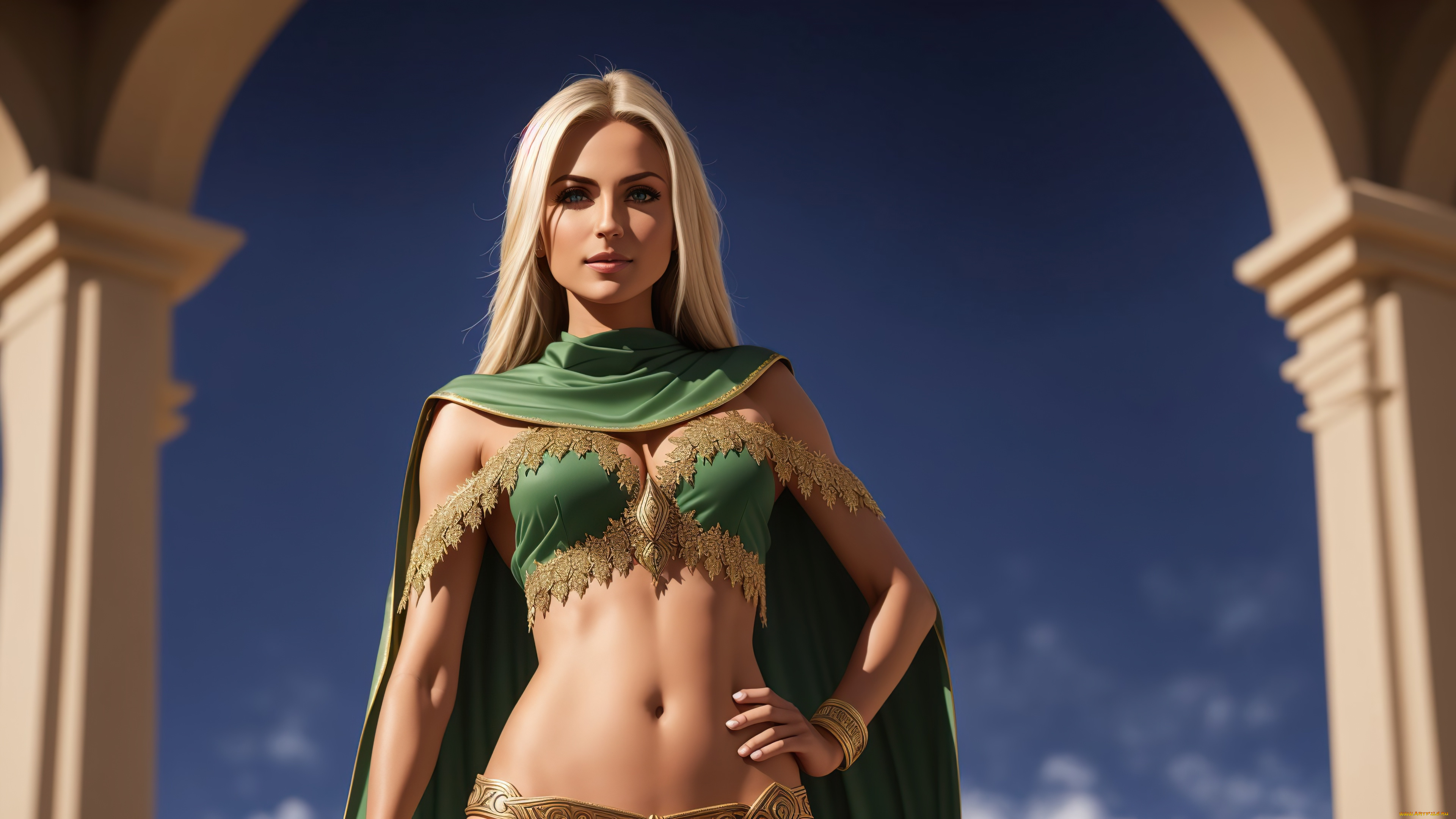 нейросеть, фэнтези, девушки, girl, fantasy, art, blond, digital, stable, diffusion