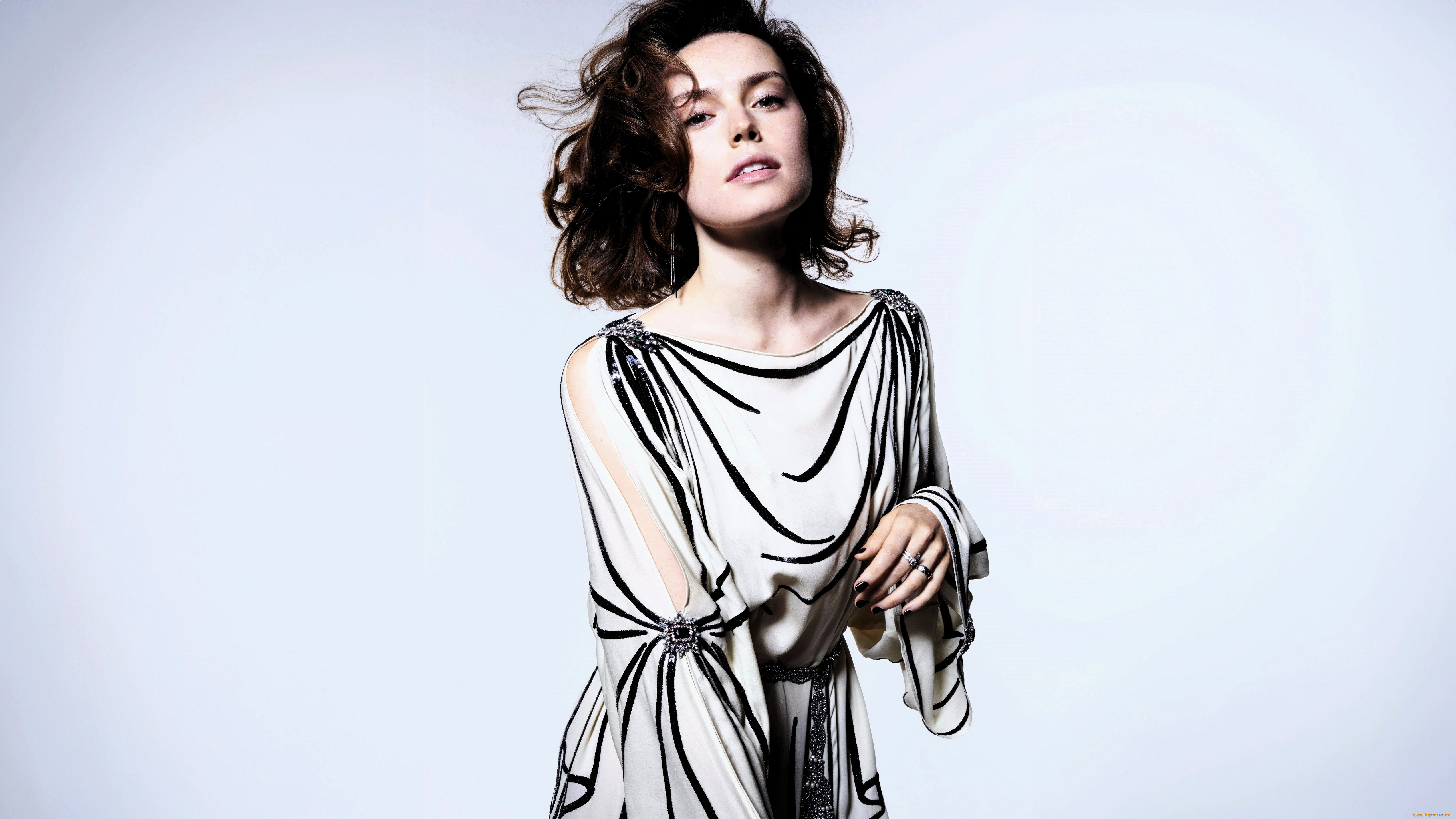 девушки, daisy, ridley, шатенка, платье