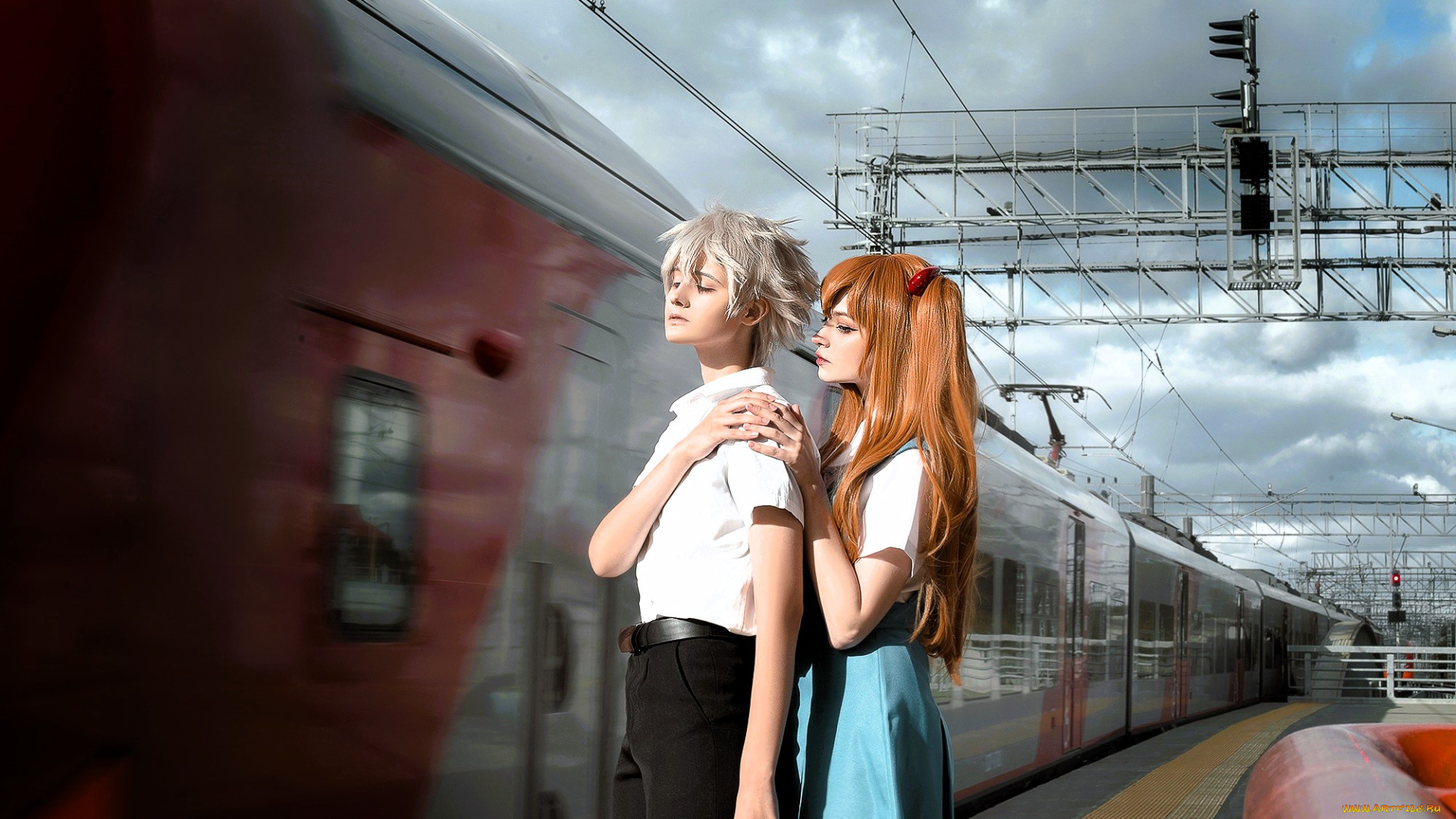 девушки, tenletters, образы, наряды, косплей, вокзал, поезд
