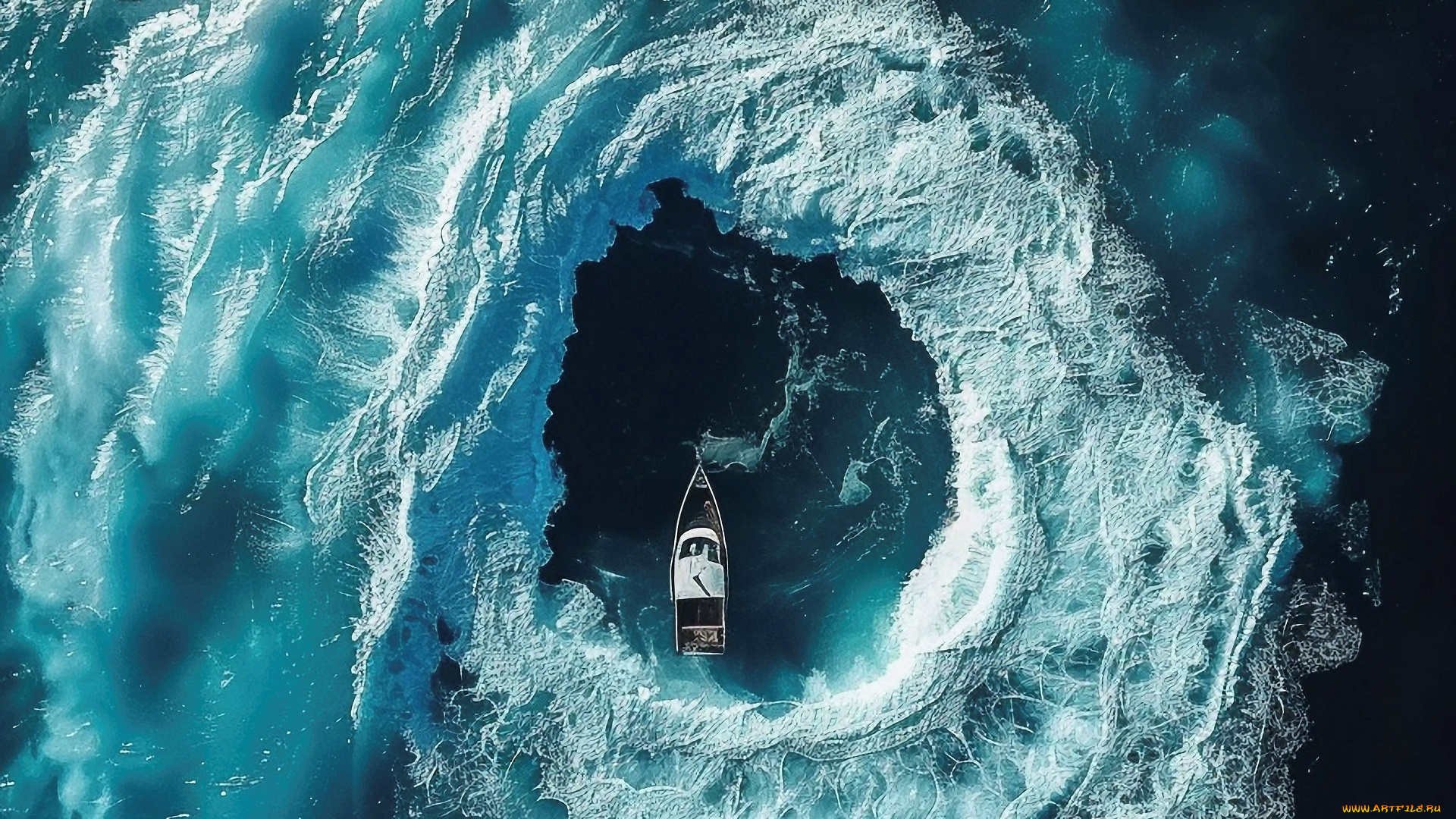 разное, компьютерный, дизайн, лодка, водоворот