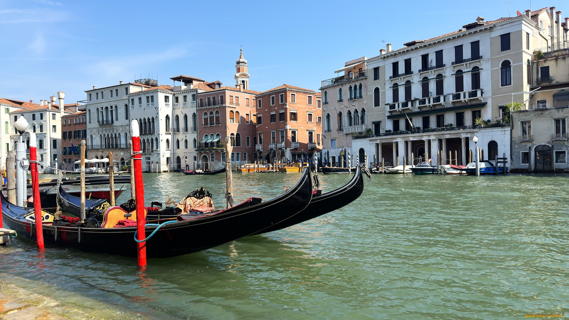 the, grand, canal, города, венеция, , италия, the, grand, canal