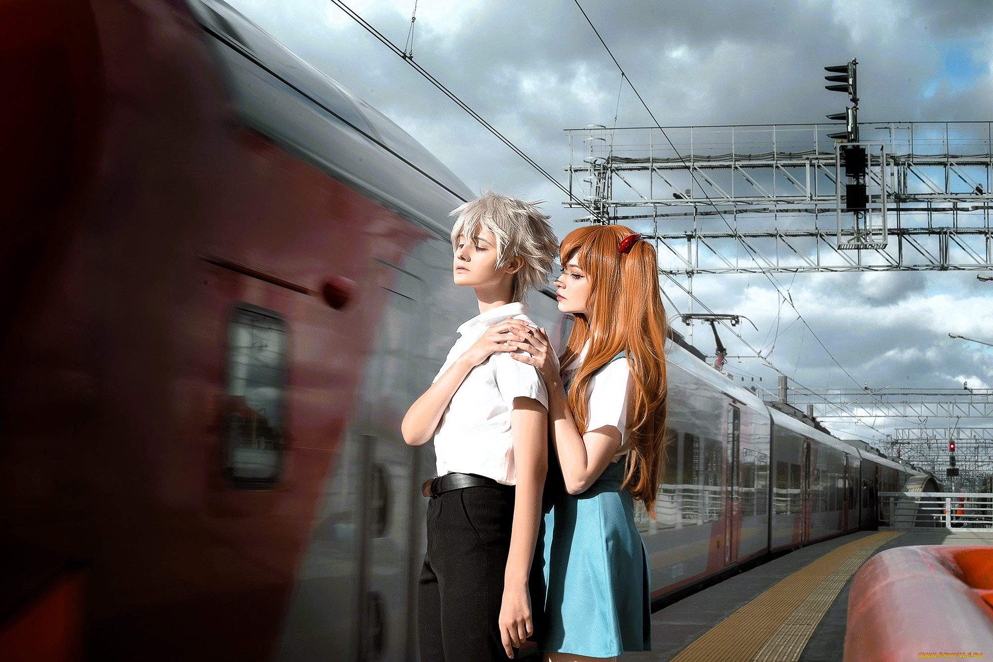 девушки, tenletters, образы, наряды, косплей, вокзал, поезд