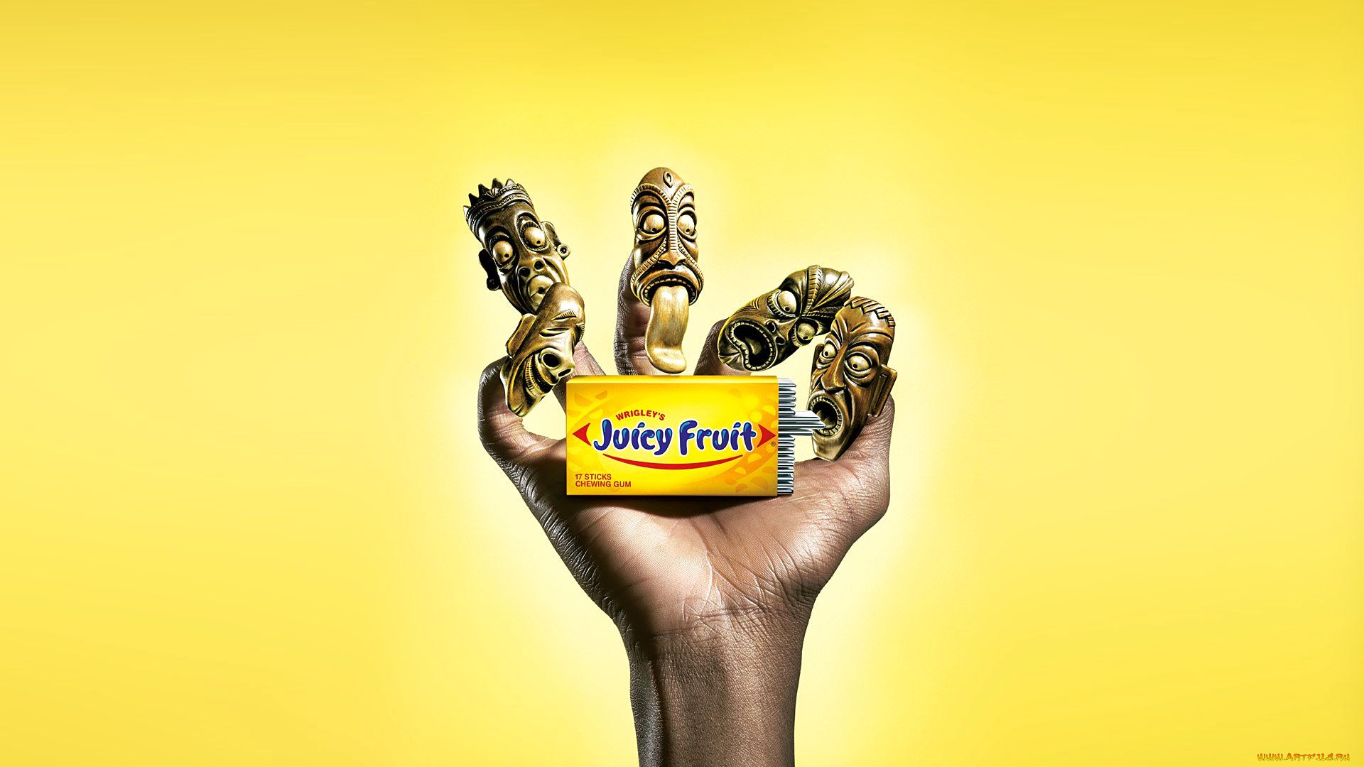 бренды, wrigley`s, жевательная, резинка, маски, рука