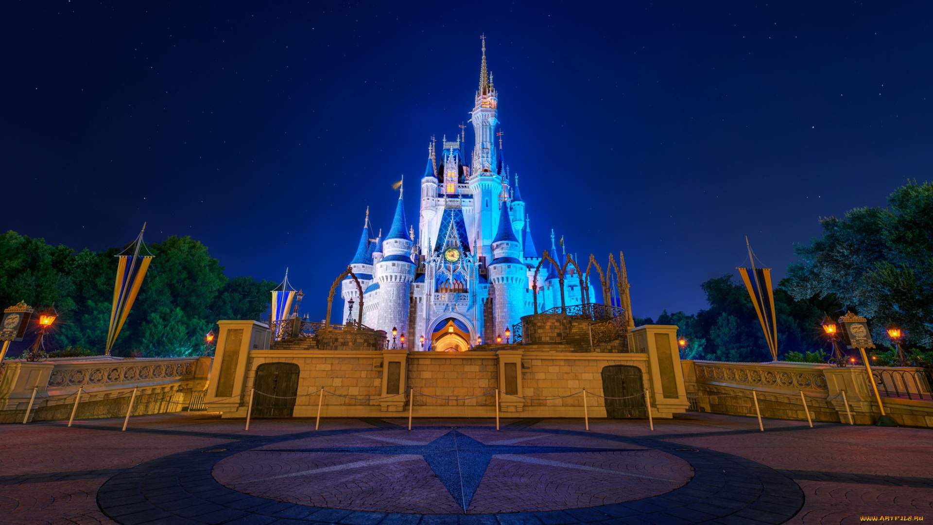 диснейленд, города, замок