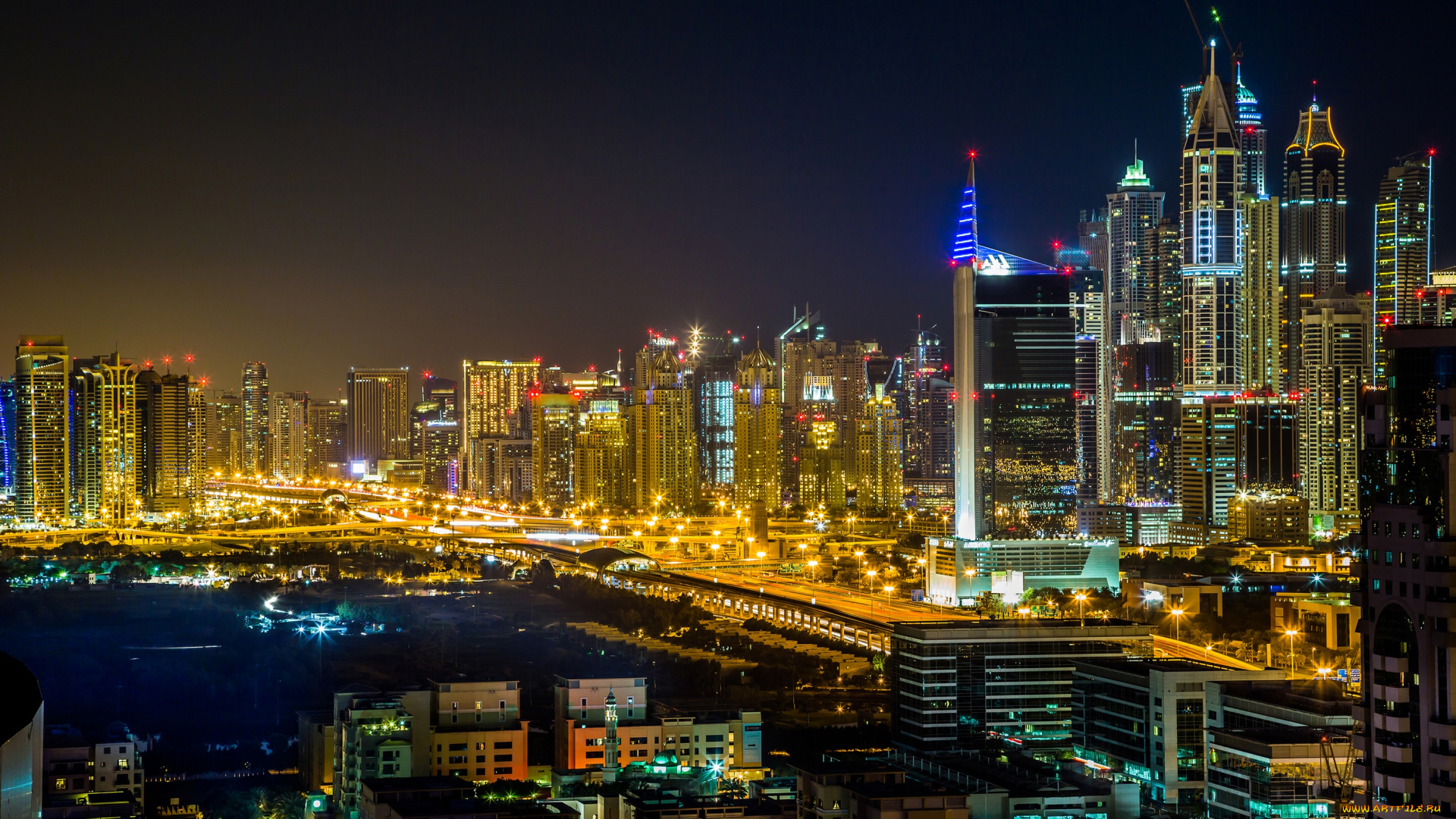 dubai, , uae, города, дубаи, , оаэ, дубай, небоскрёбы, здания, панорама, ночной, город, uae