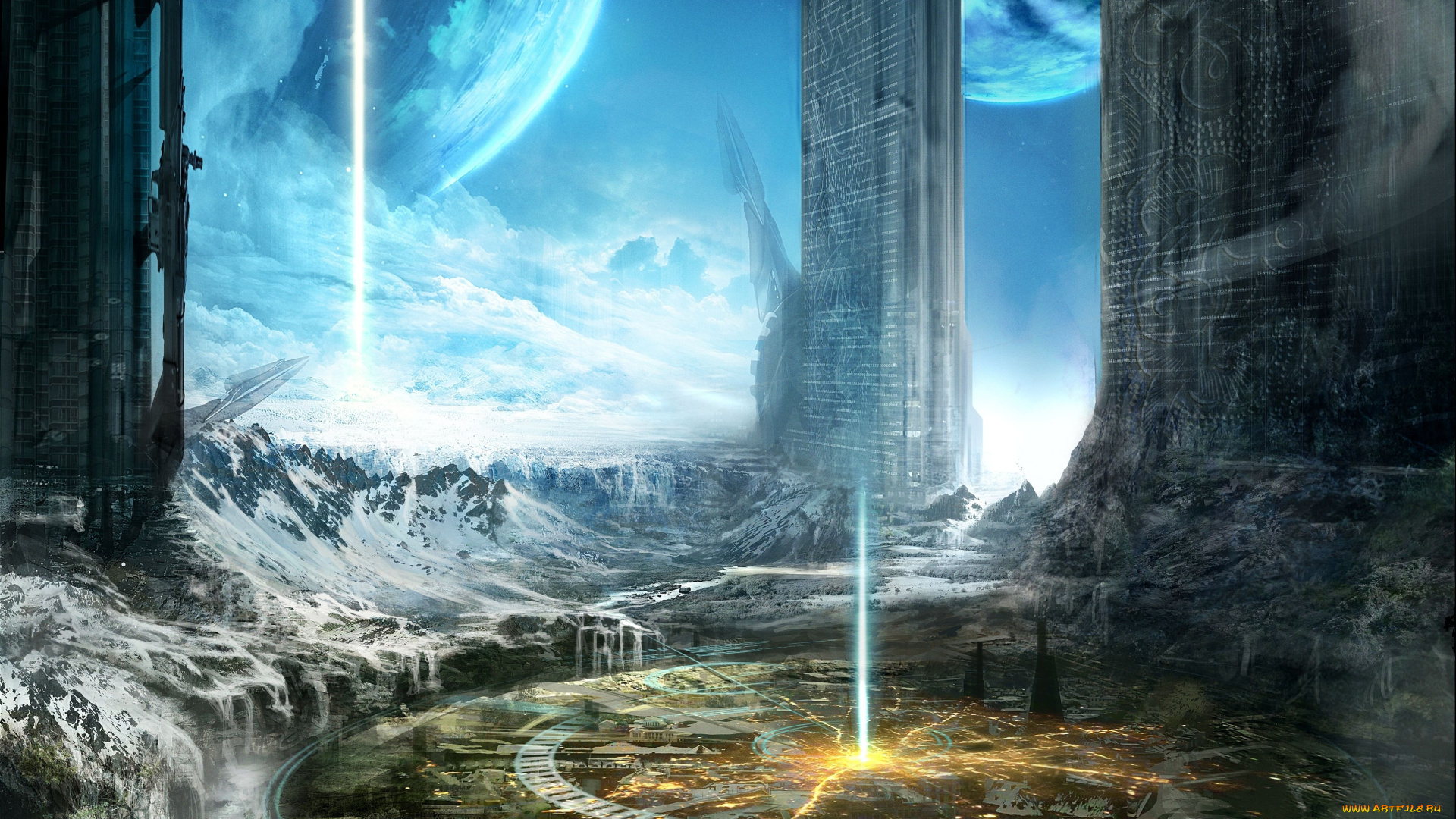 фэнтези, иные, миры, , иные, времена, планеты, сооружения, город, мир, иной