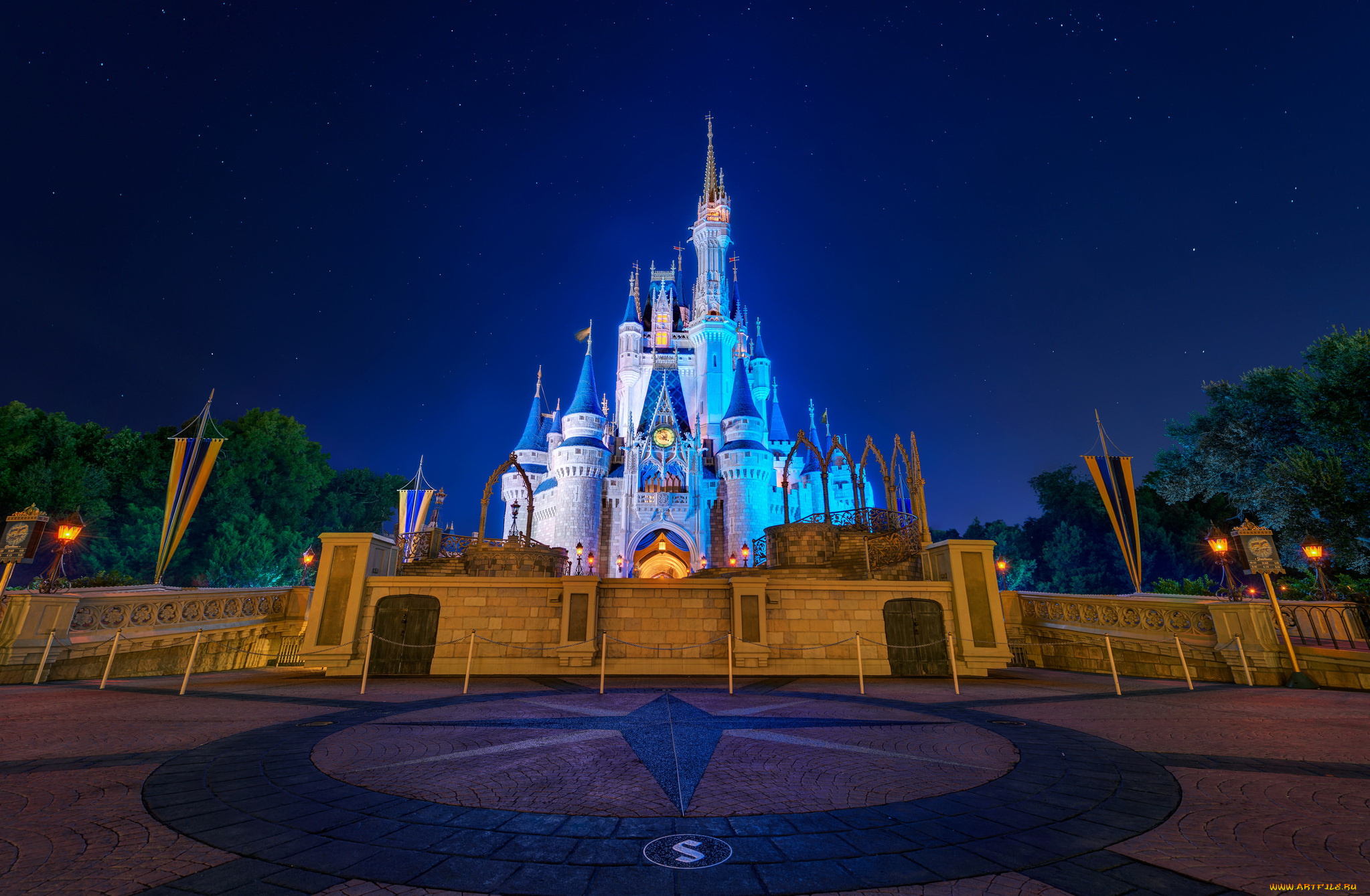 диснейленд, города, замок