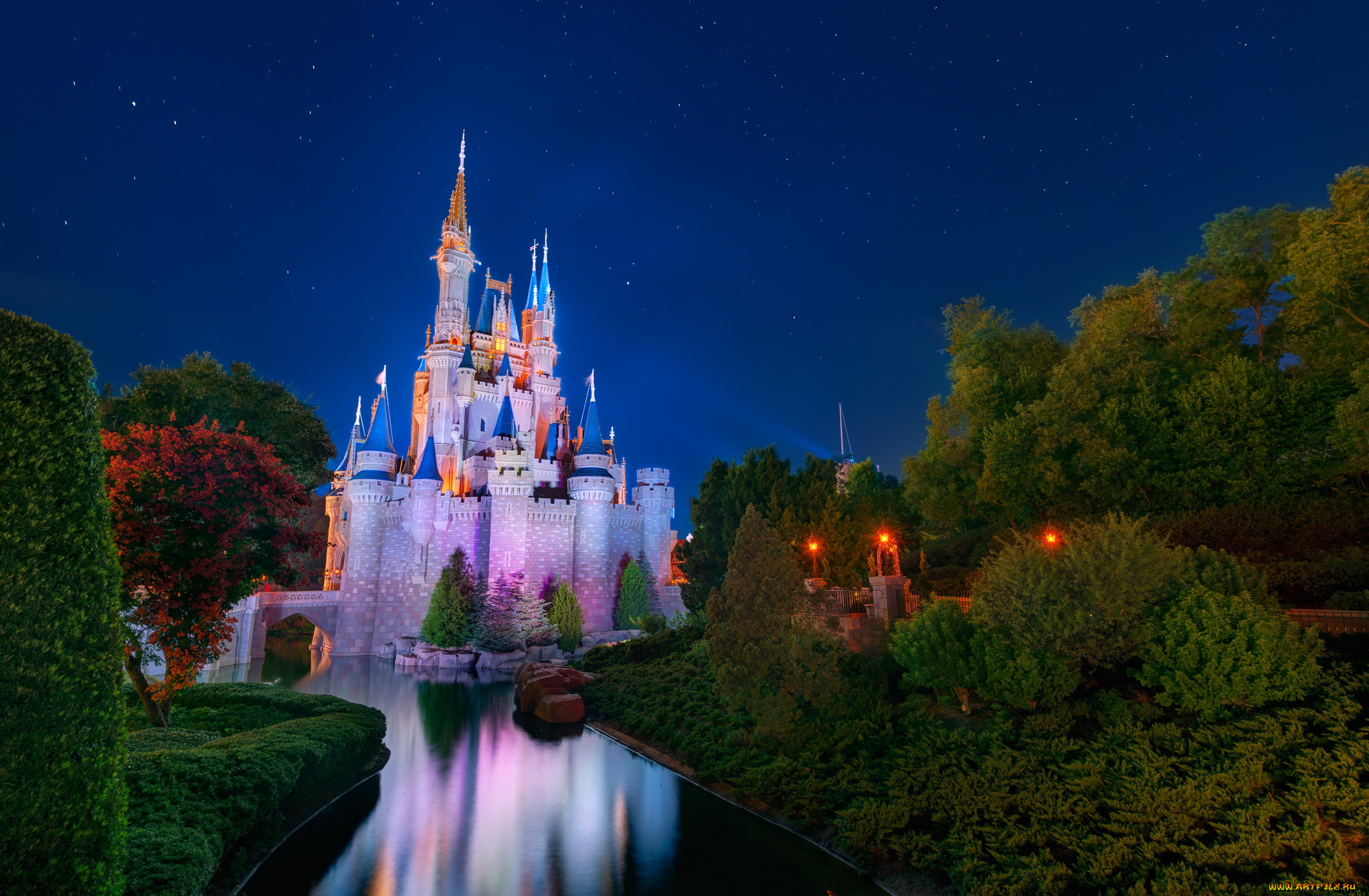города, диснейленд, замок