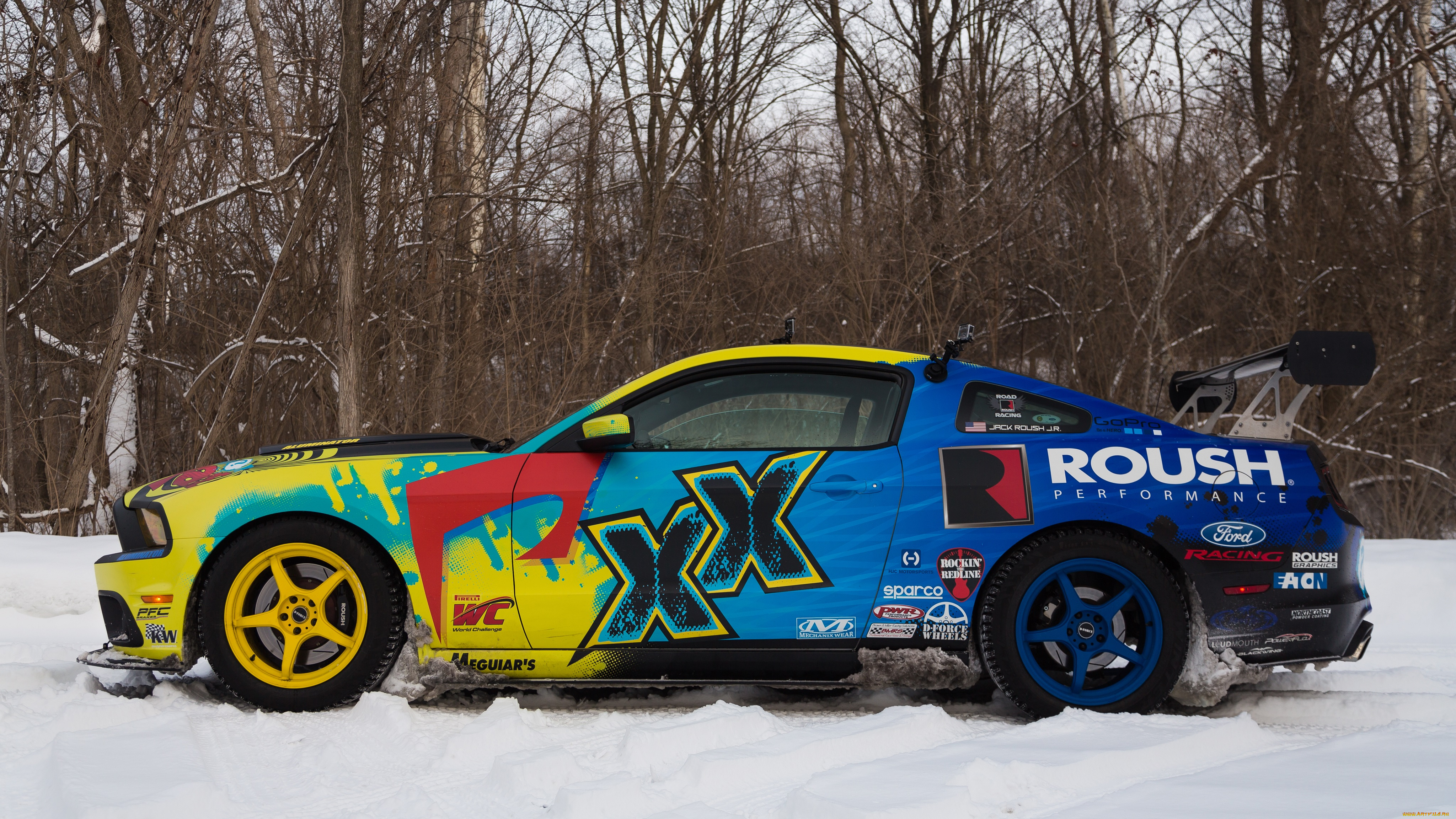 автомобили, mustang, pirelli, rs3, roush, 2014, г, car, race, challenge, world