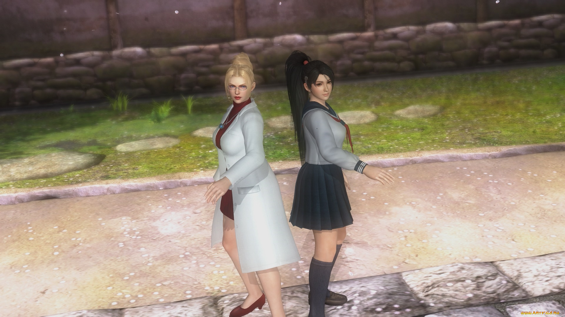 3д, графика, аниме, , anime, поза, взгляд, девушки, фон