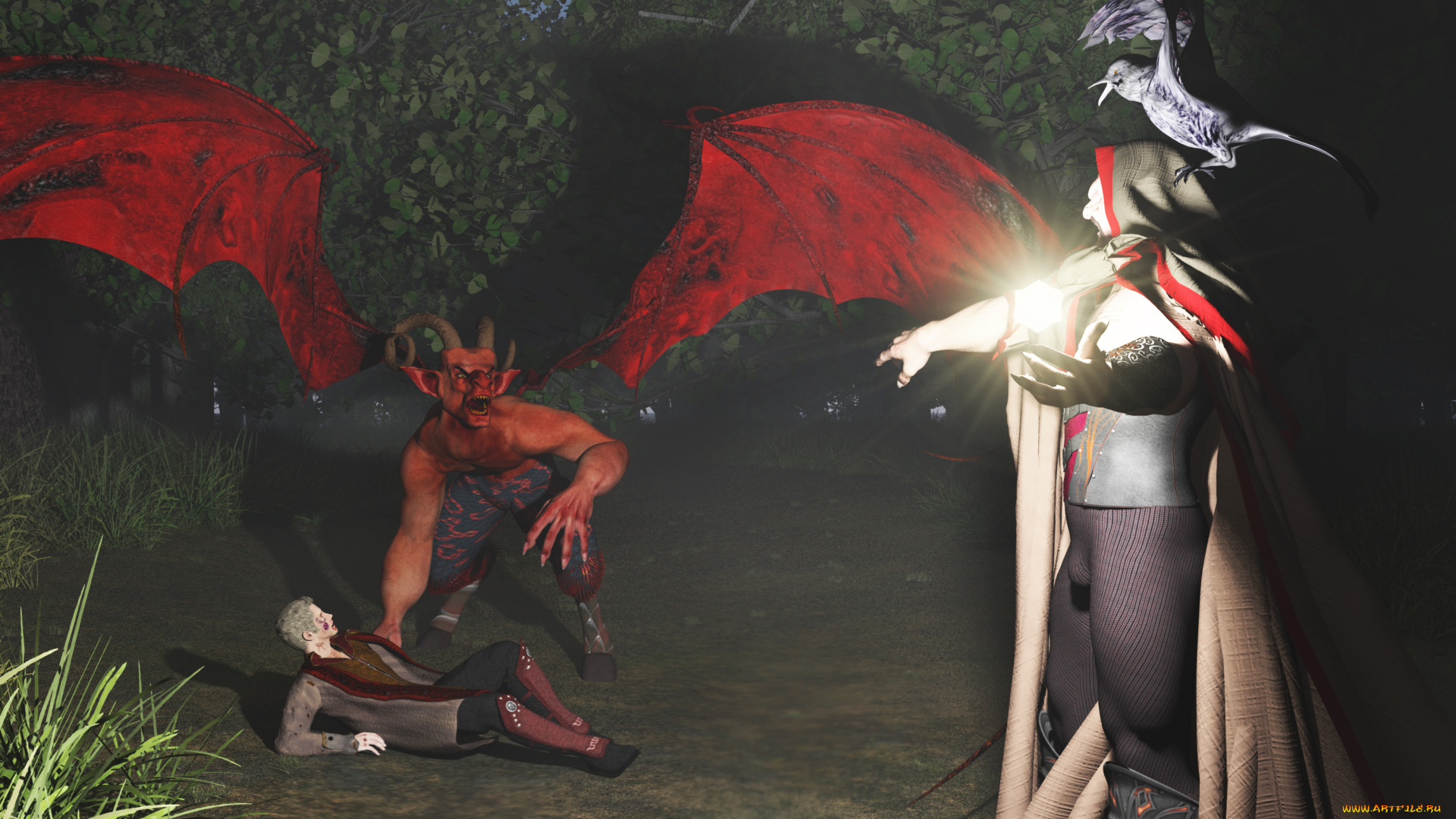 3д, графика, существа, , creatures, демон