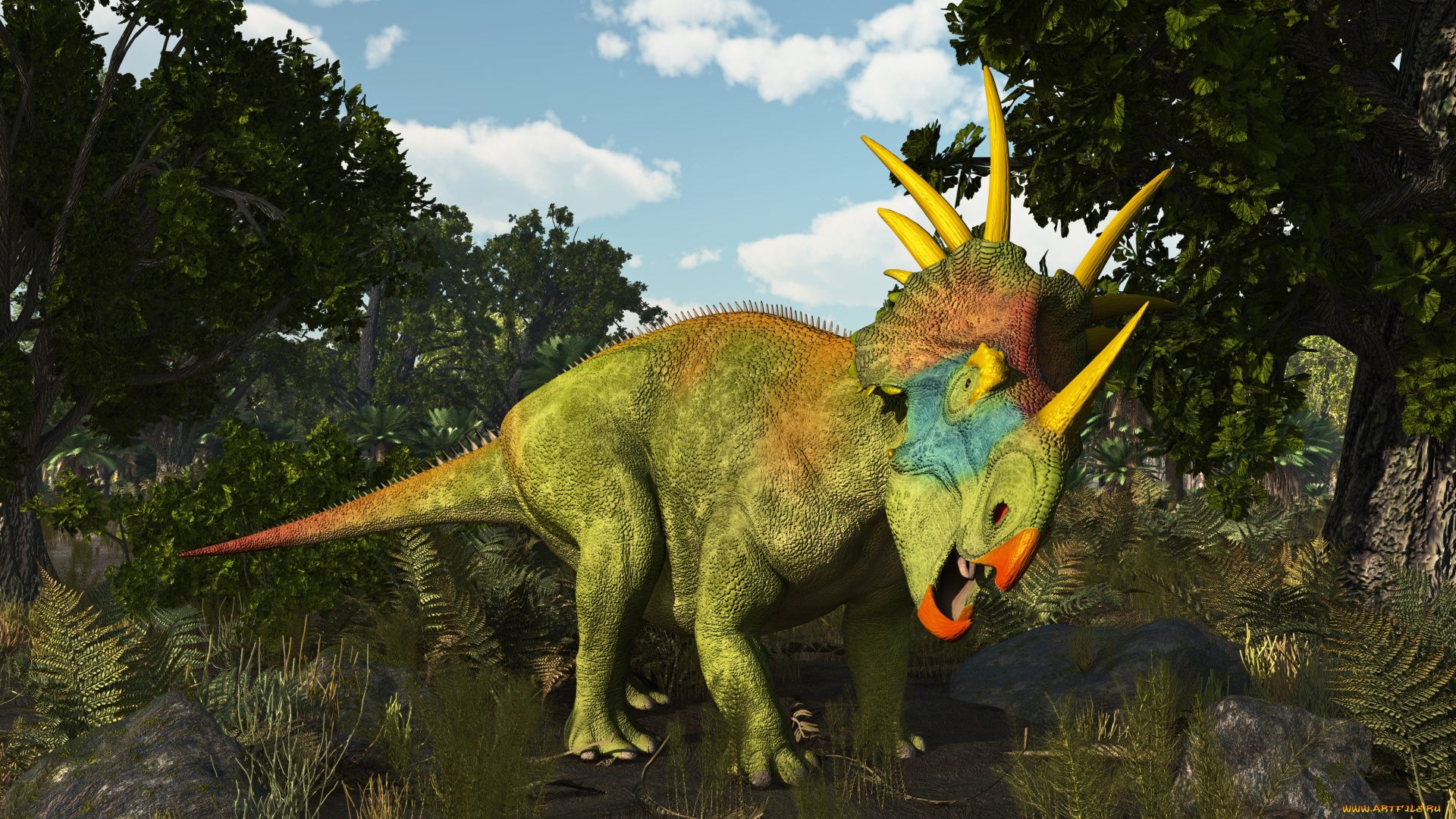 3д, графика, животные, , animals, динозавр