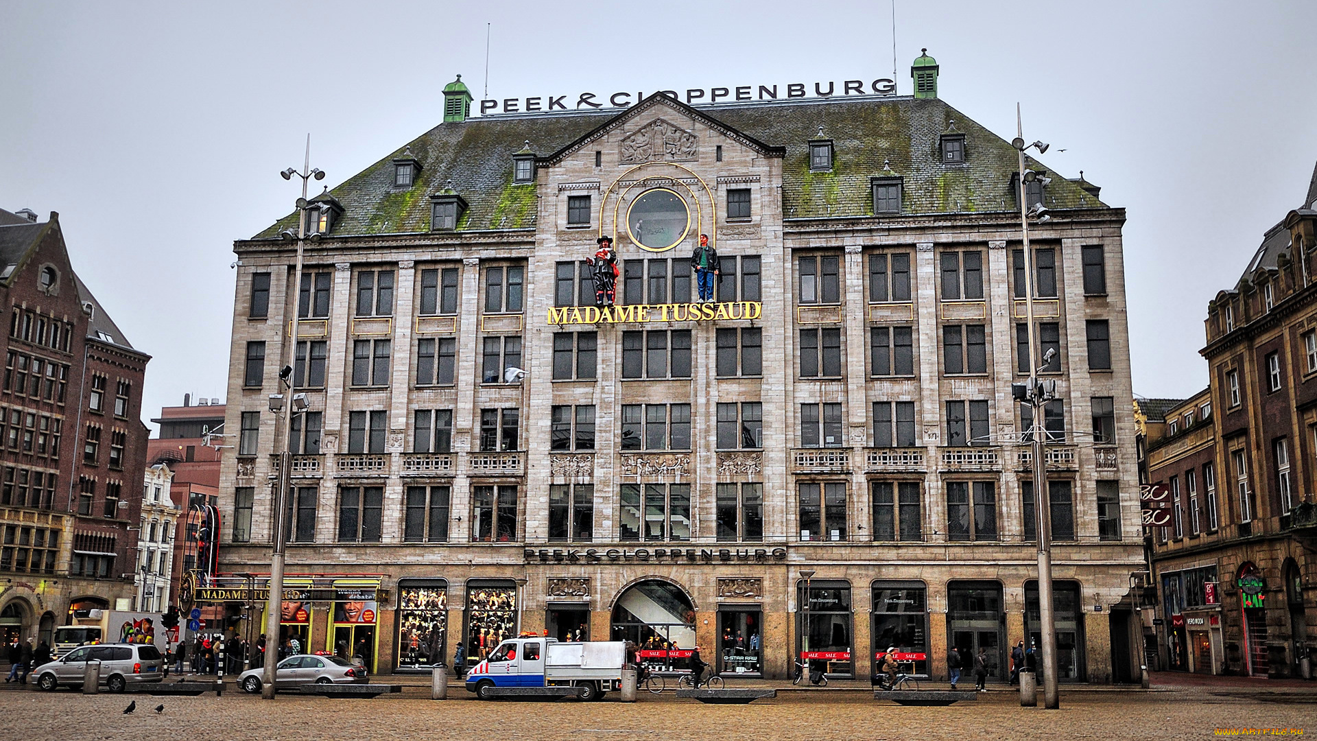 города, -, здания, , дома, нидерланды, амстердам, автомобиль, небо, улица, дом